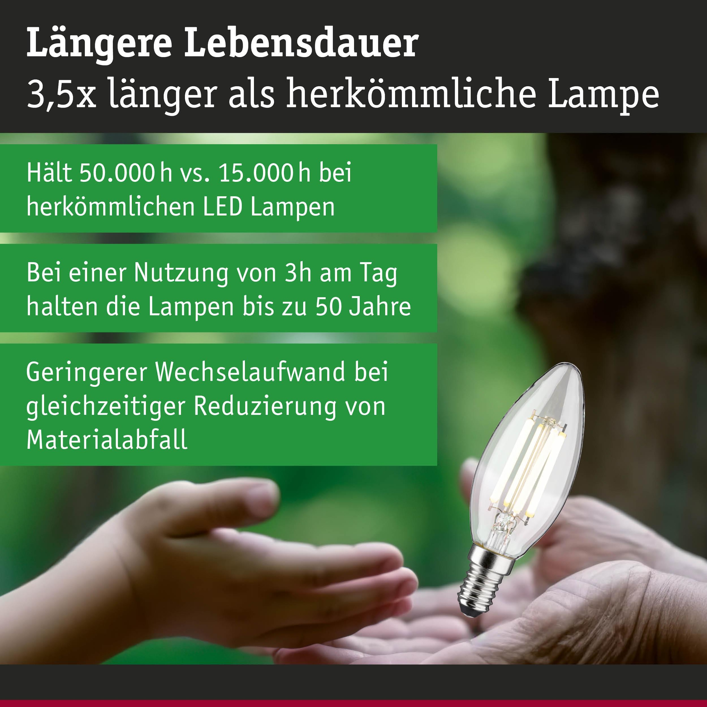 Paulmann LED-Leuchtmittel »Eco-Line Kerze 840lm 4W 4000K klar 230V« E14 1 Stk. Neutralweiß