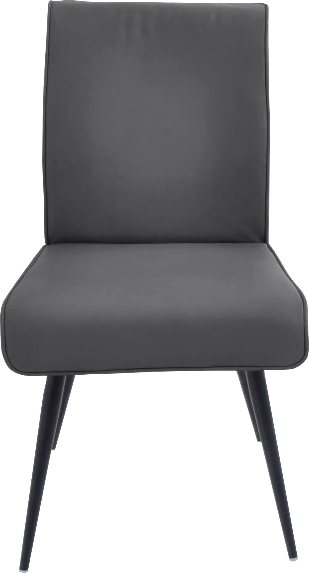 K+W Komfort & Wohnen 4-Fußstuhl »Giacomo I«, 1 St., Leder CLOUD, 4- Fußstuhl mit umlaufenden 4mm Keder am Rücken und Sitz, Metallfüße
