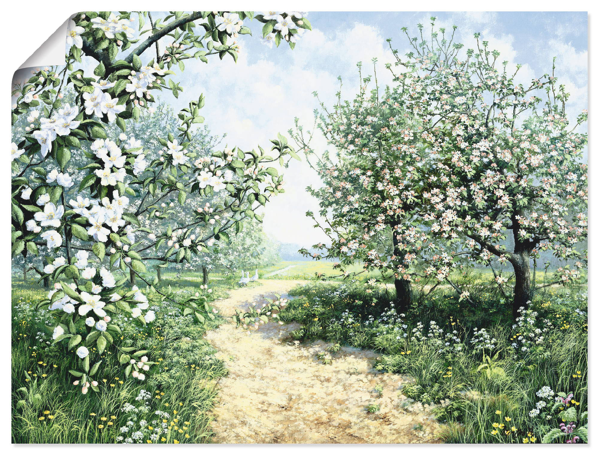 Artland (1 St.), Wandaufkleber Wandbild Frühling«, bestellen versch. als in Poster in »Ausblick bequem Felder, oder Leinwandbild, Größen den