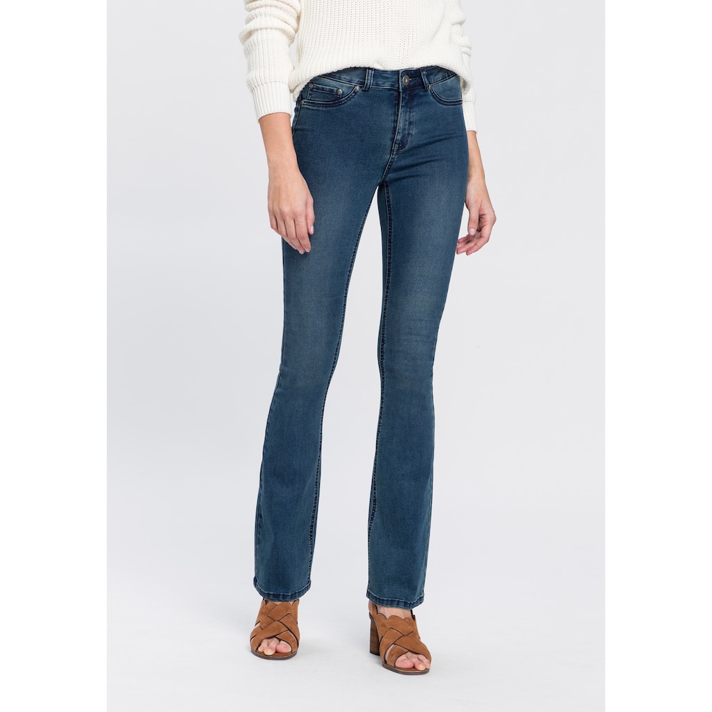 Arizona Bootcut-Jeans »Ultra Stretch«, High Waist mit Shapingnähten