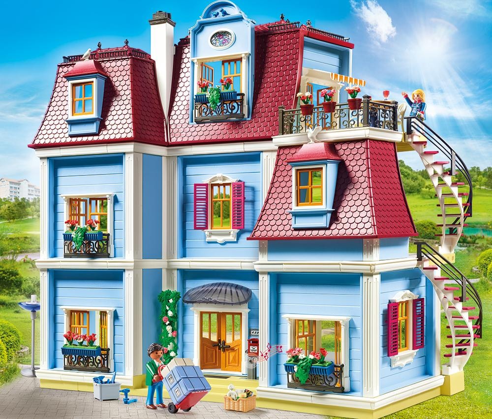 Playmobil® Konstruktions-Spielset »Mein Großes Puppenhaus (70205), Dollhouse«, (592 St.), Made in Germany