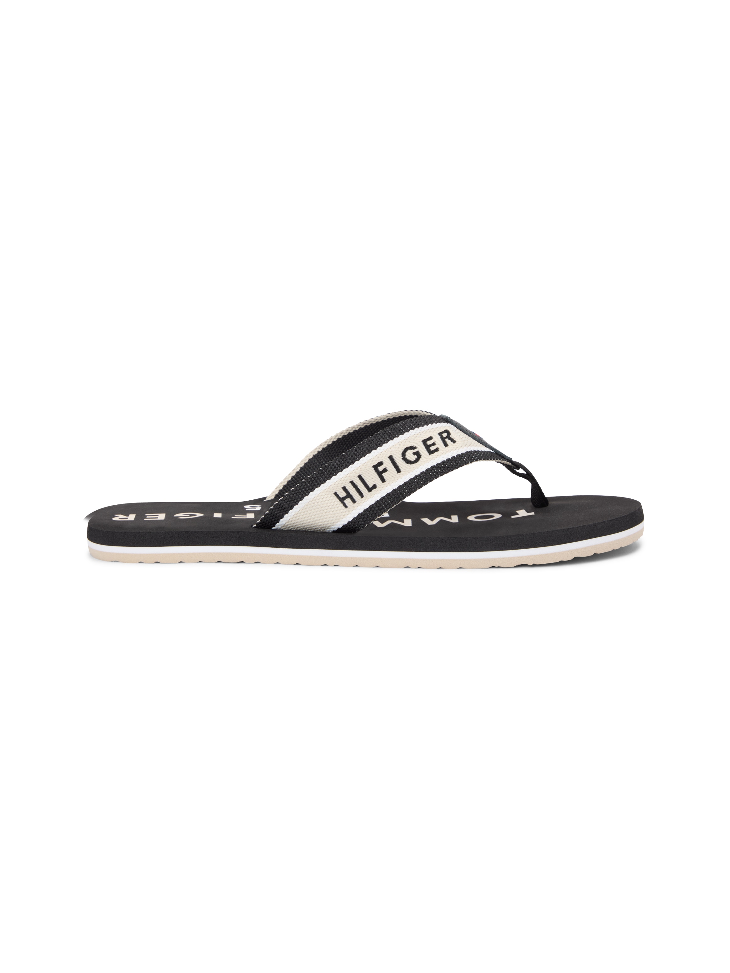 Tommy Hilfiger Zehentrenner »SPORTY HILFIGER BEACH SANDAL«  Sommerschuh, Strandschuh, Flats mit Logoschrifzug