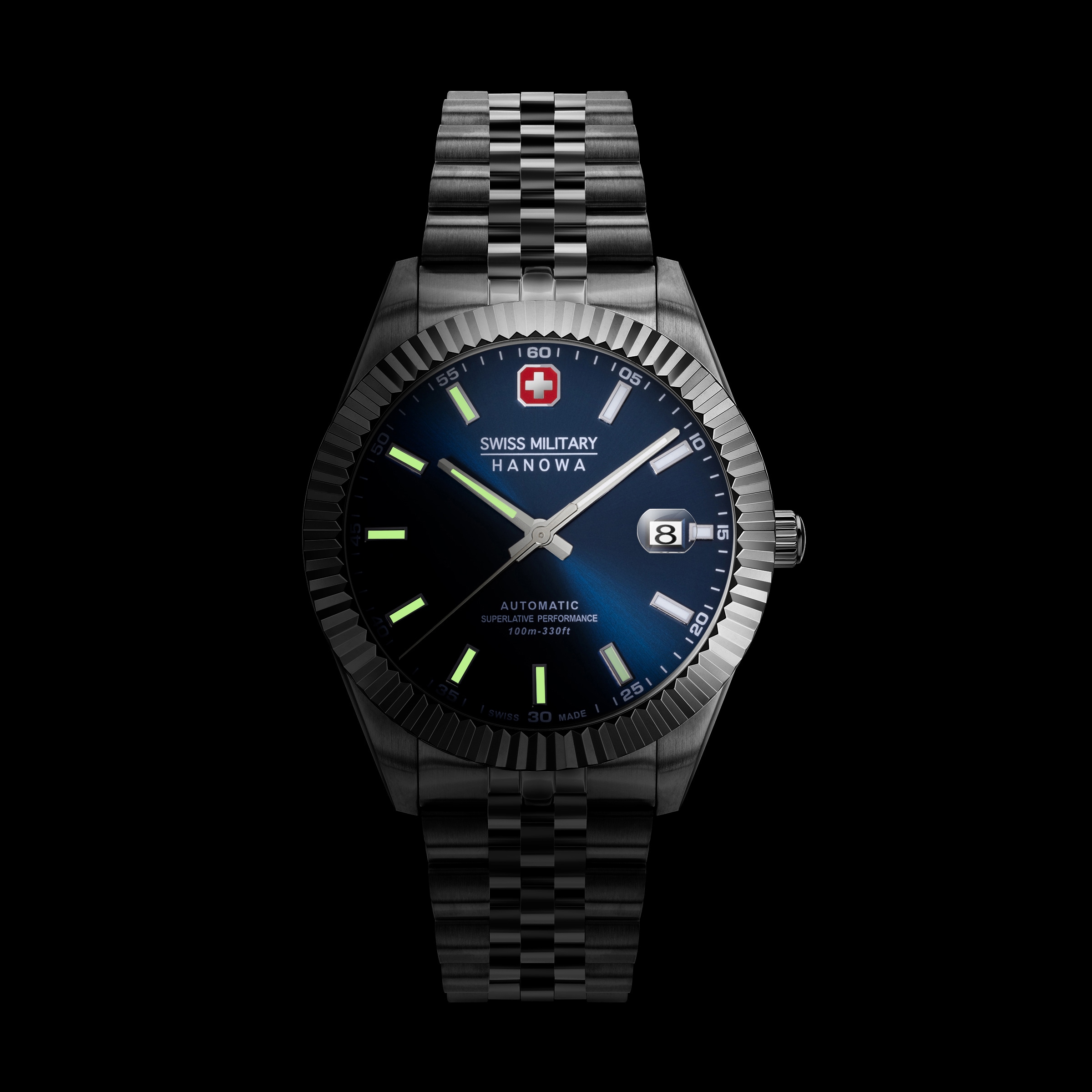 Swiss Military Hanowa 1100000002199 »Diligenter« Armbanduhr, Herrenuhr, Swiss Made, Mechanische Uhr, Edelstahlarmband