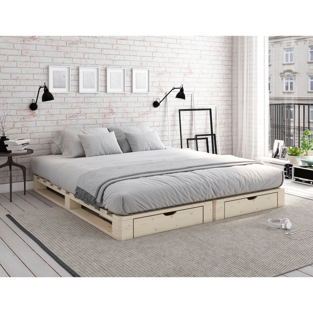 Home affaire Palettenbett »"ALASCO " BESTSELLER! Mit Schublade«