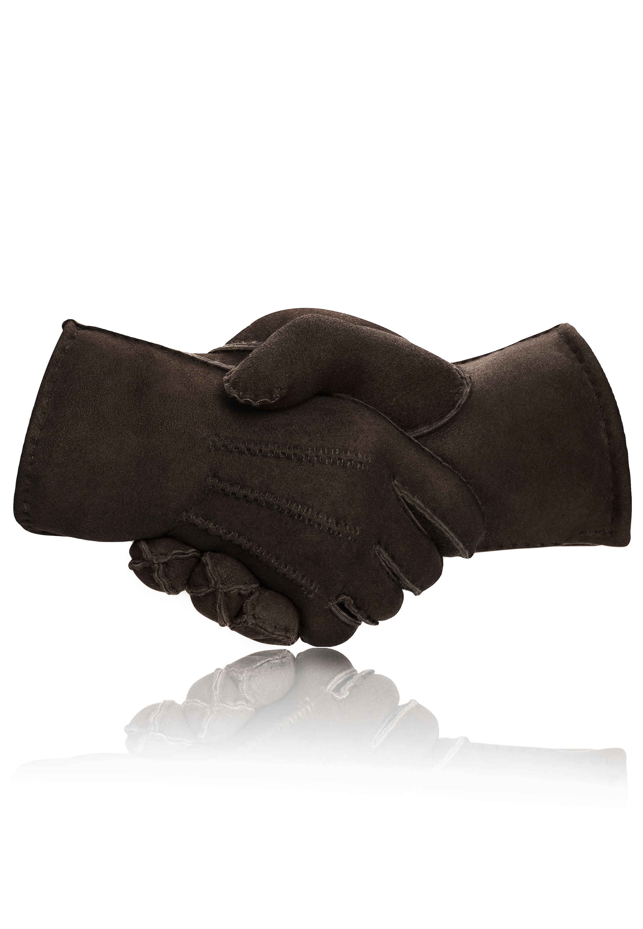 PEARLWOOD Lederhandschuhe »NORTH«, (1 Paar), warm gefüttert, Ziernähte, Temperaturregulierend