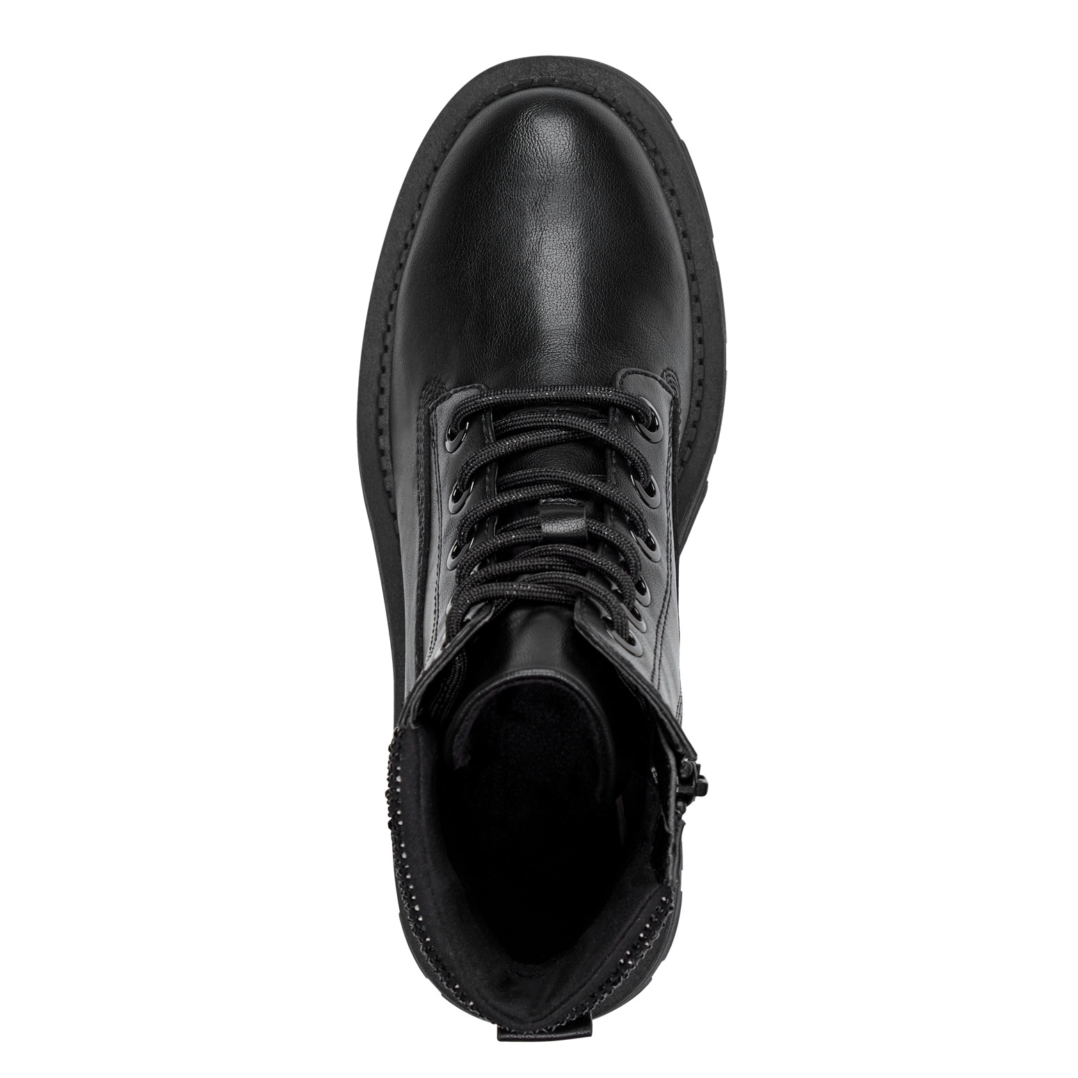 Tamaris Schnürboots  , Blockabsatz, Schnürstiefelette mit glänzenden Strasssteinen besetzt