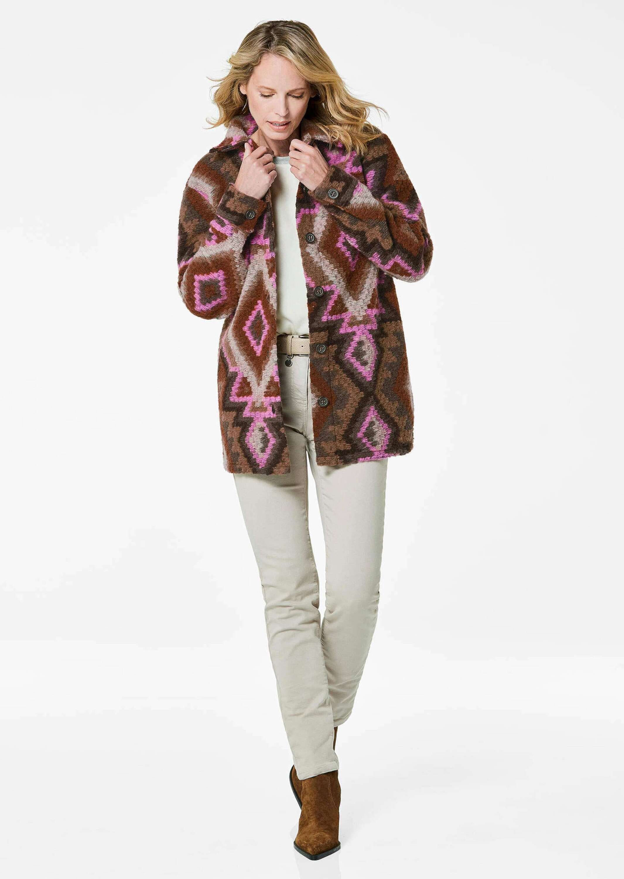 GOLDNER Wolljacke »Kurzgröße Hemdjacke« Manschetten