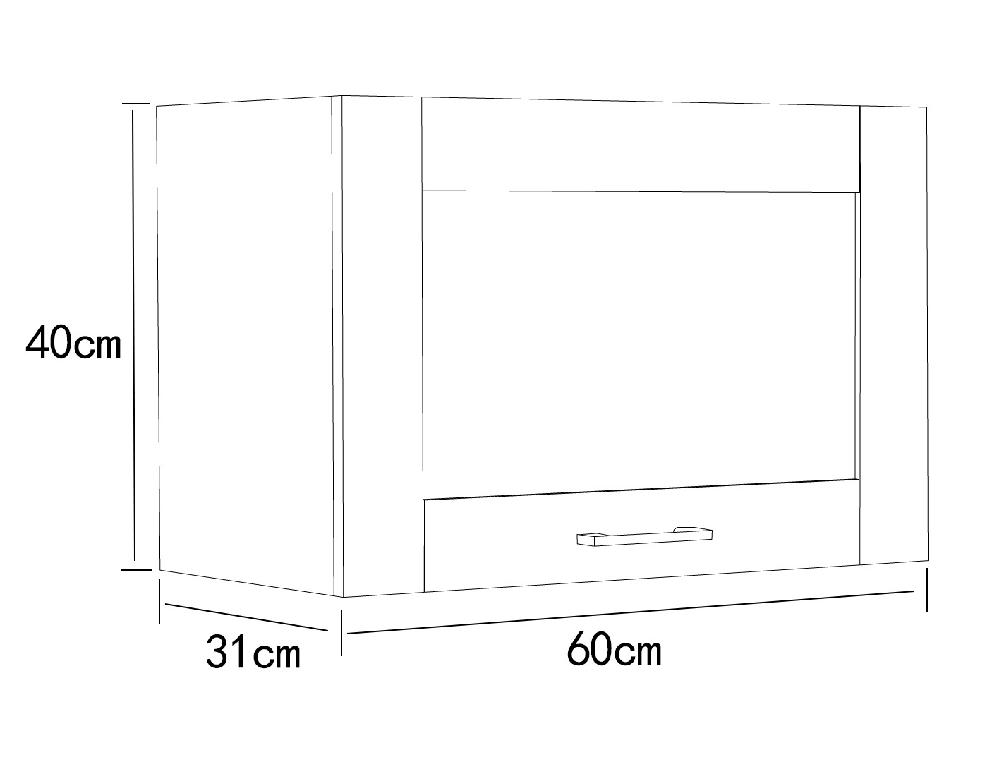 VCM Hängeschrank »Küchenschrank B. 60 cm Hängeschrank Klappe Colura«