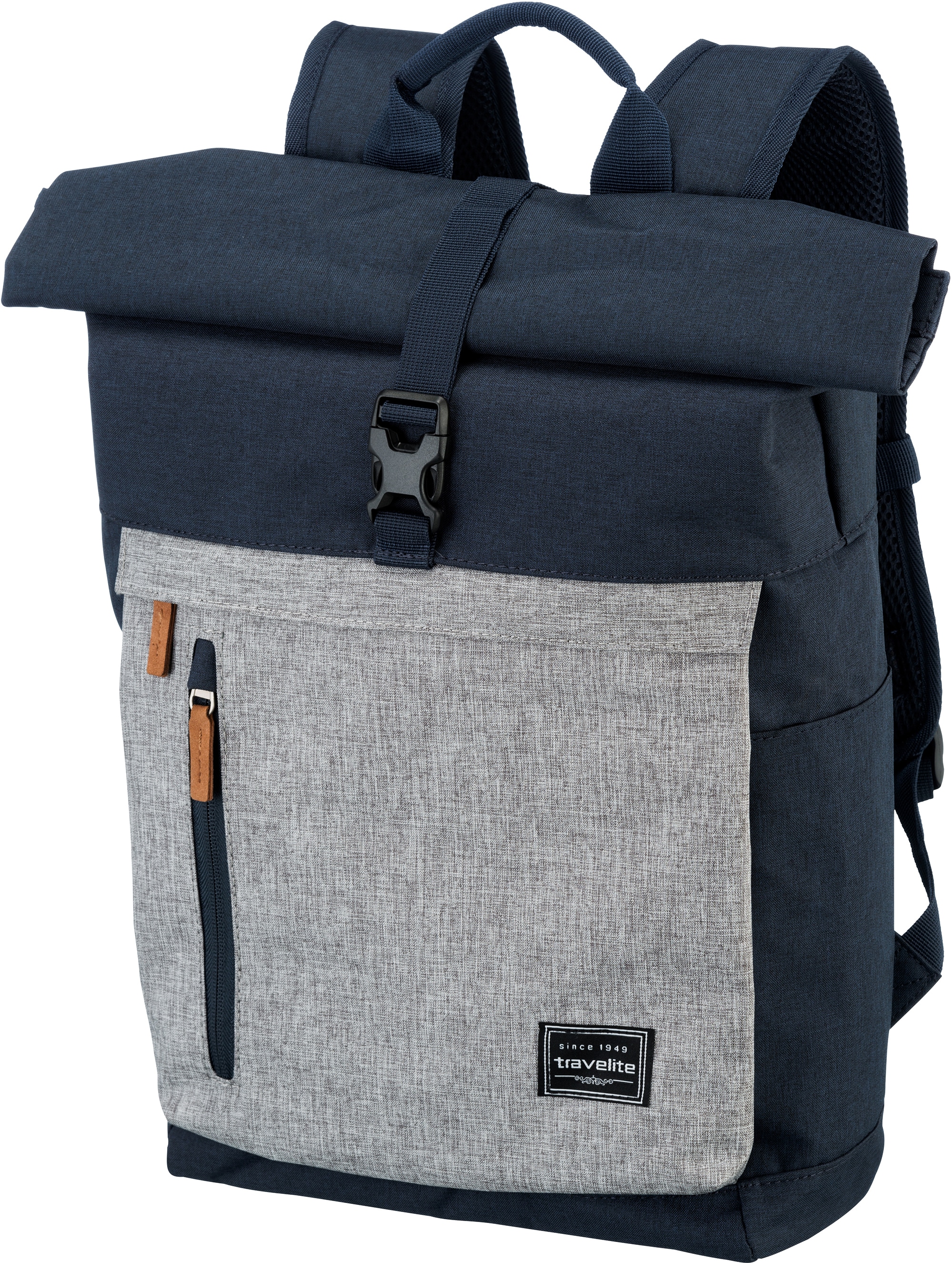 travelite Daypack »BASICS Rollup Rucksack«, Freizeitrucksack Wanderrucksack Reiserucksack Trolley-Aufsteck-System