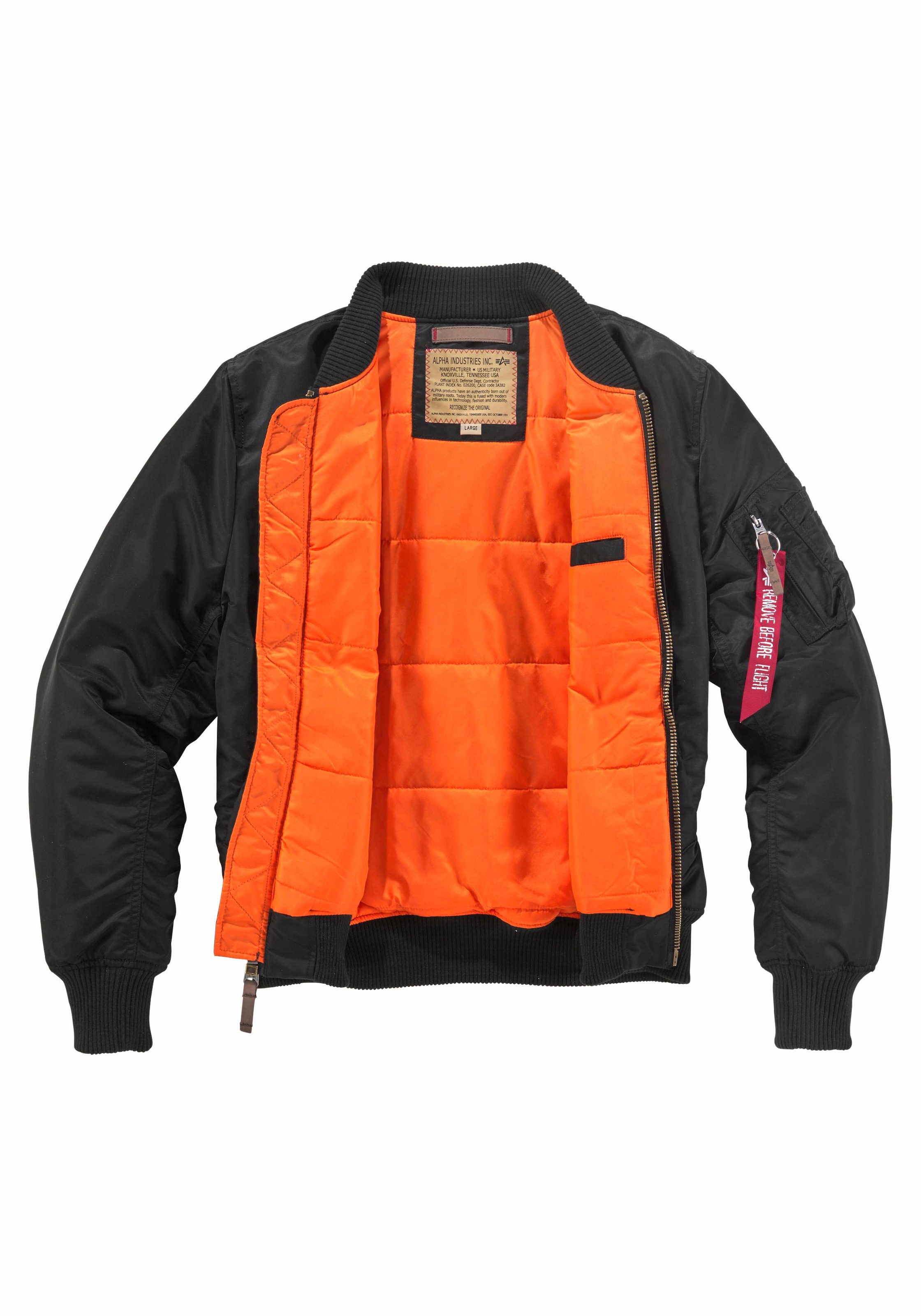 Alpha Industries Bomberjacke »MA-1 VF59 LONG«, ohne Kapuze, gefüttert