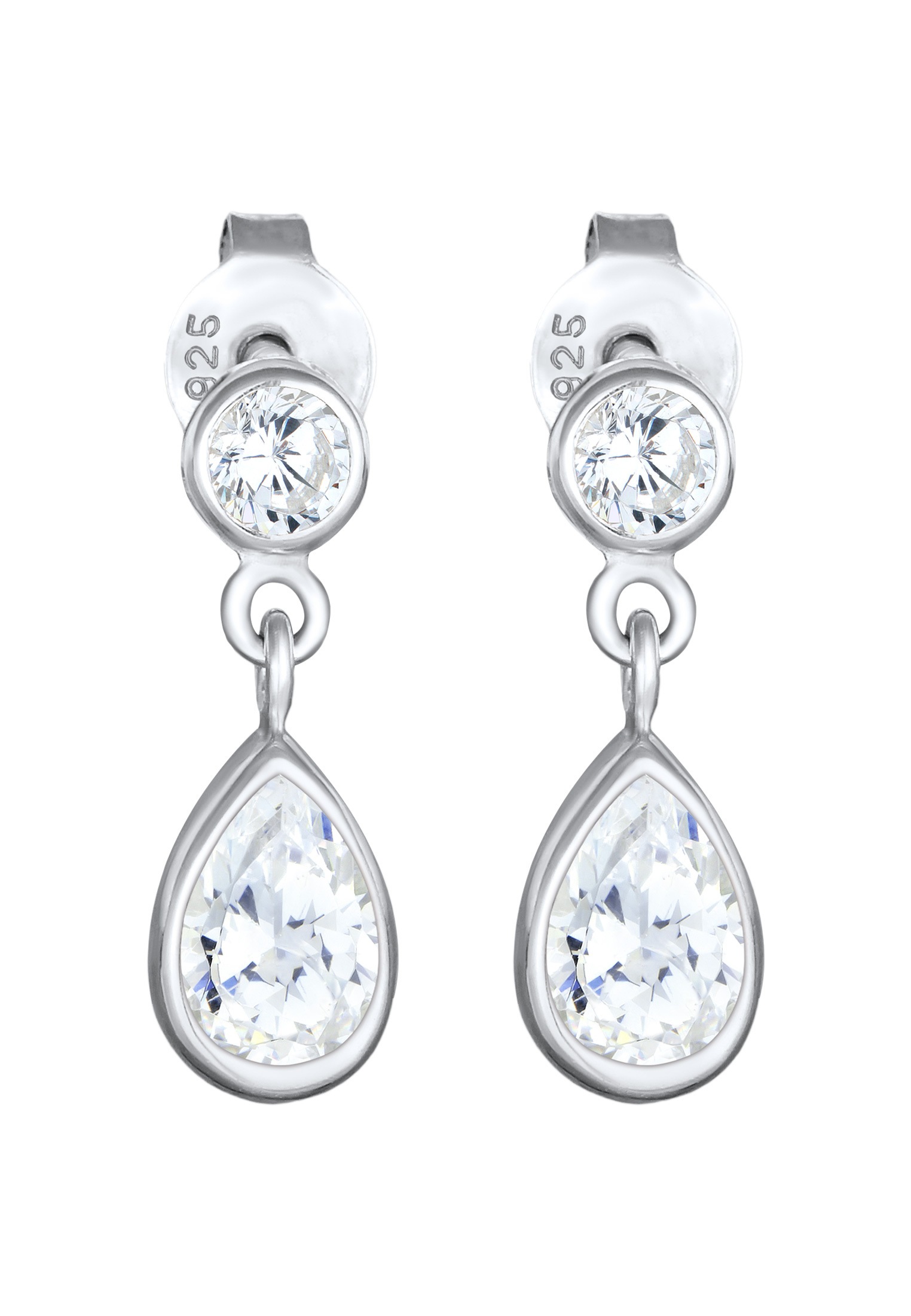 Elli Paar Ohrstecker »Ohrringe Tropfen Zirkonia Elegant 925 Silber«