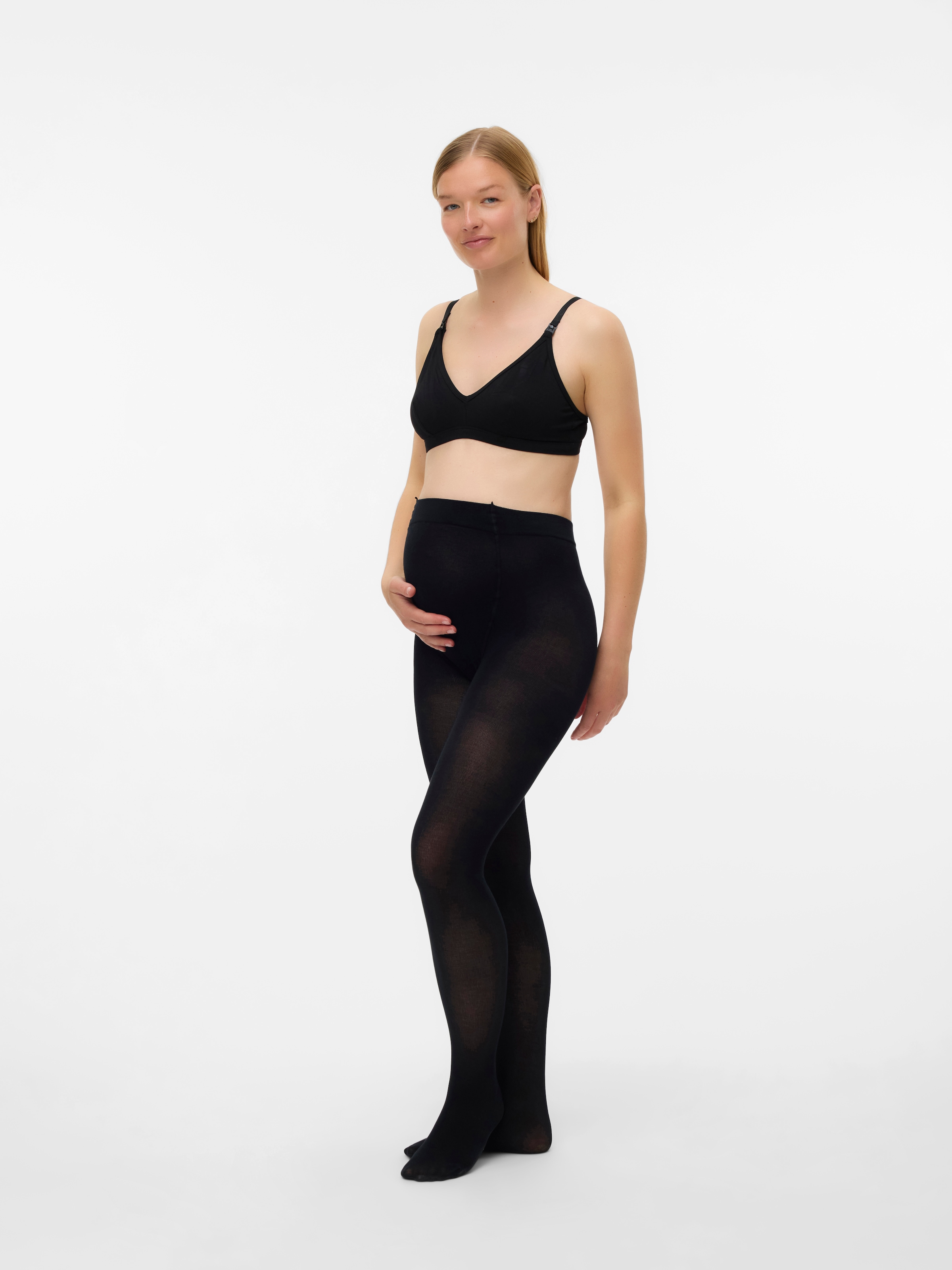 Mamalicious Umstandsstrumpfhose »MLJENNIE PANTYHOSE 200DEN 2-P NOOS« 200 Packung, 2 Stk. tlg. Materialmix, eng anliegend