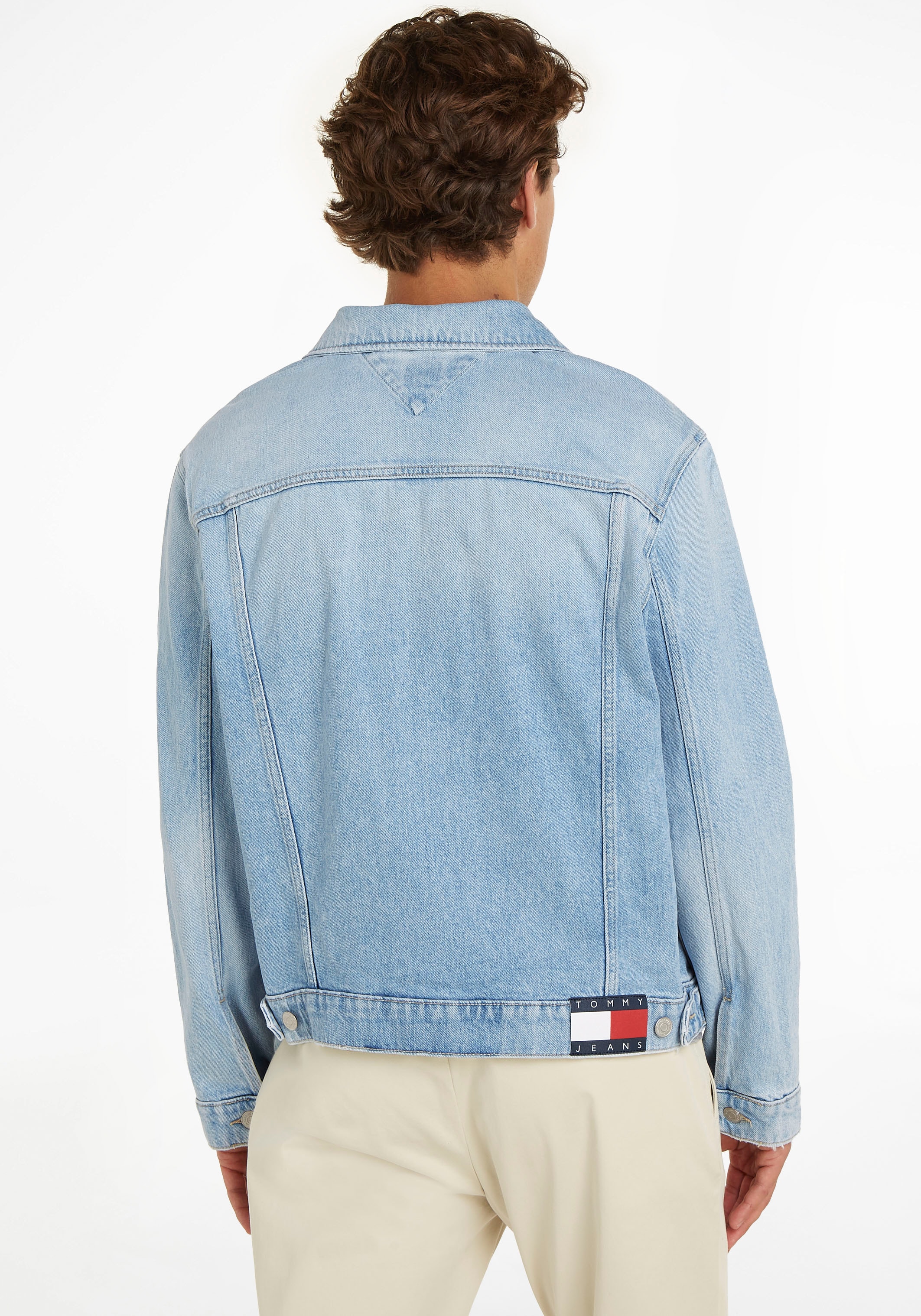 Tommy Jeans Plus Jeansjacke »RYAN RGLR TRCKR JCKT«, Große Größen, mit Fade-Effekte