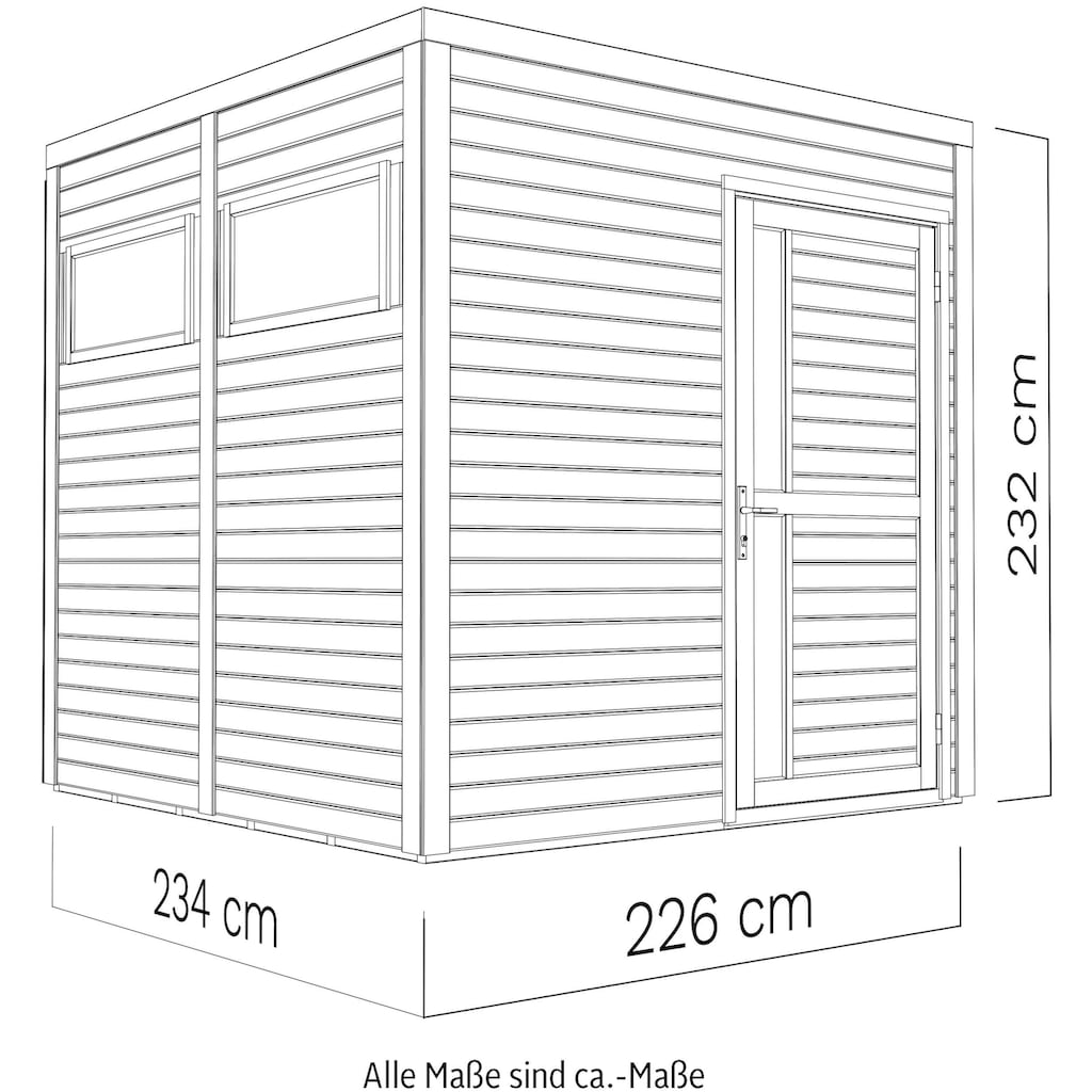 KONIFERA Gartenhaus »Cubus 2«