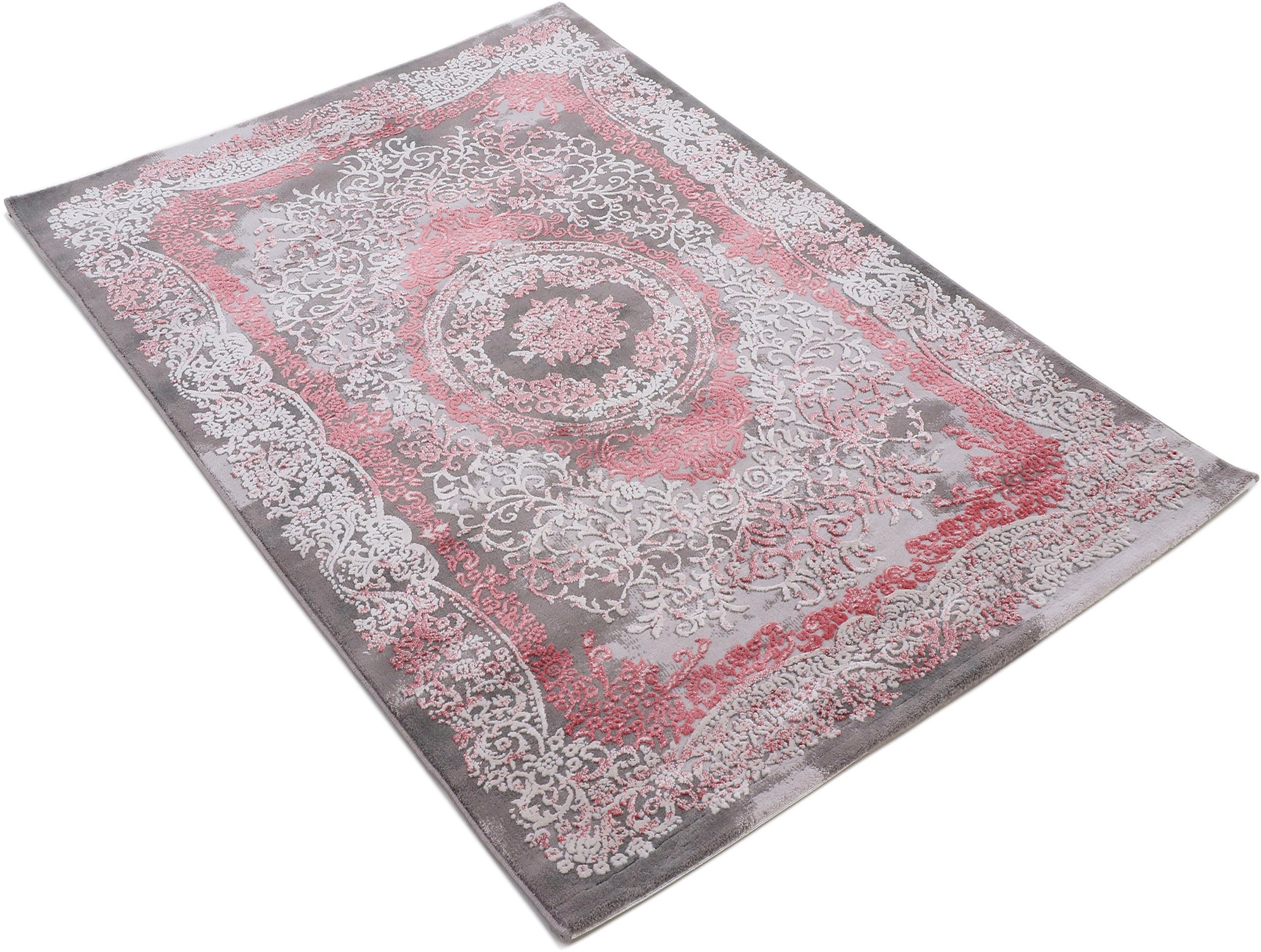 carpetfine Teppich »Vintage Selma«, rechteckig, 5 mm Höhe, Vintage Look im Hoch-Tief-Effekt, Wohnzimmer