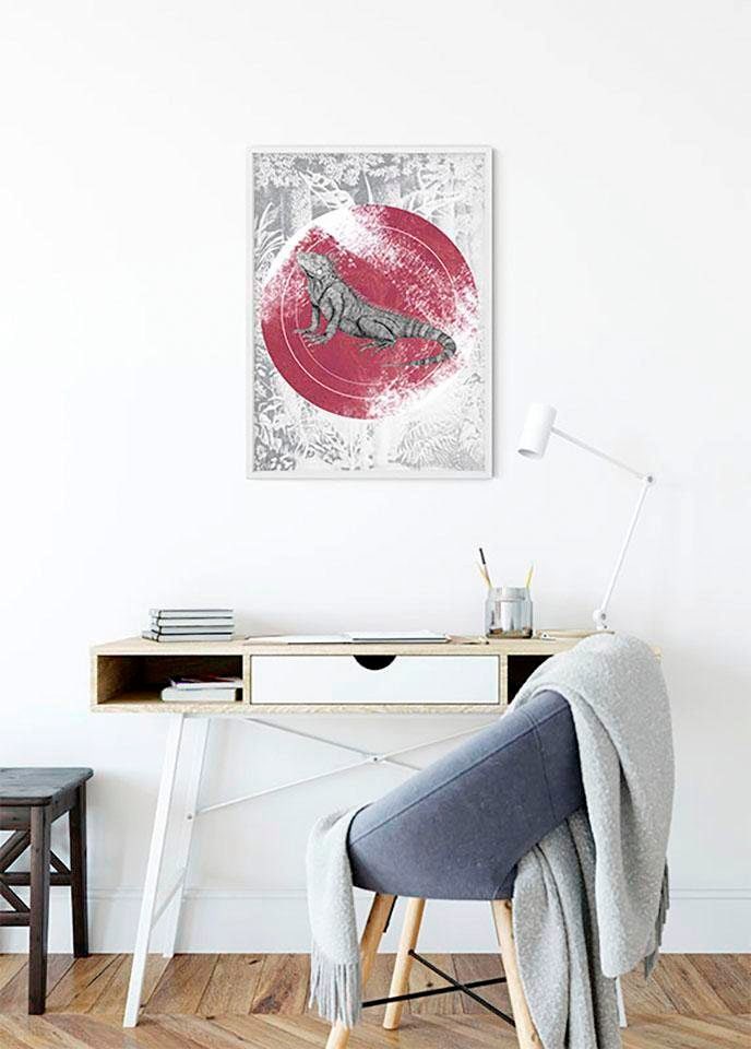Komar Bild »Iguana Circle« Tiere 1 Stk. tlg. Wandbild zur Dekoration - ohne Rahmen