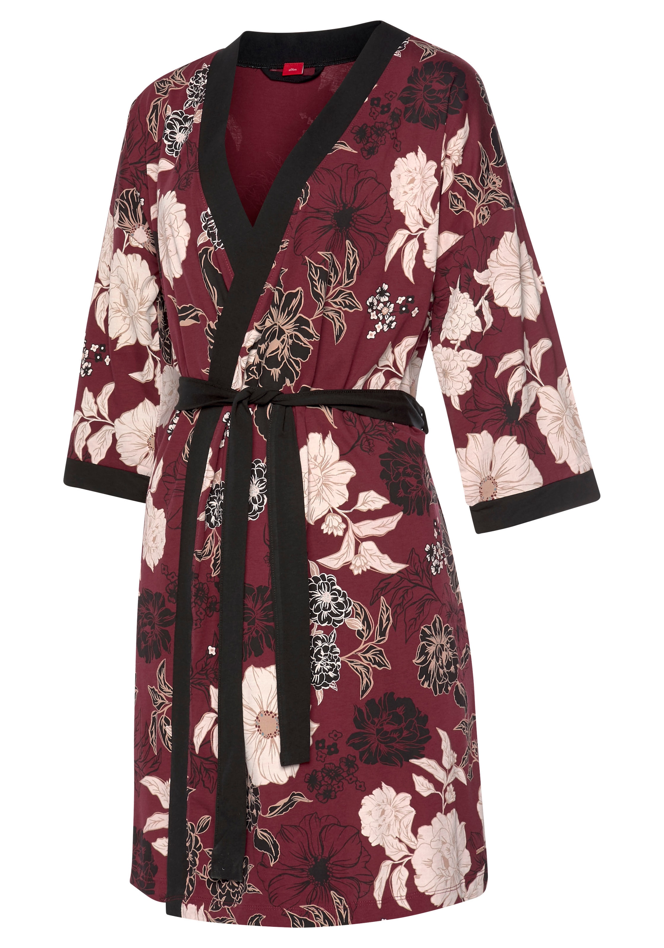 bei ♕ s.Oliver Kimono, Blumen-Dessin mit