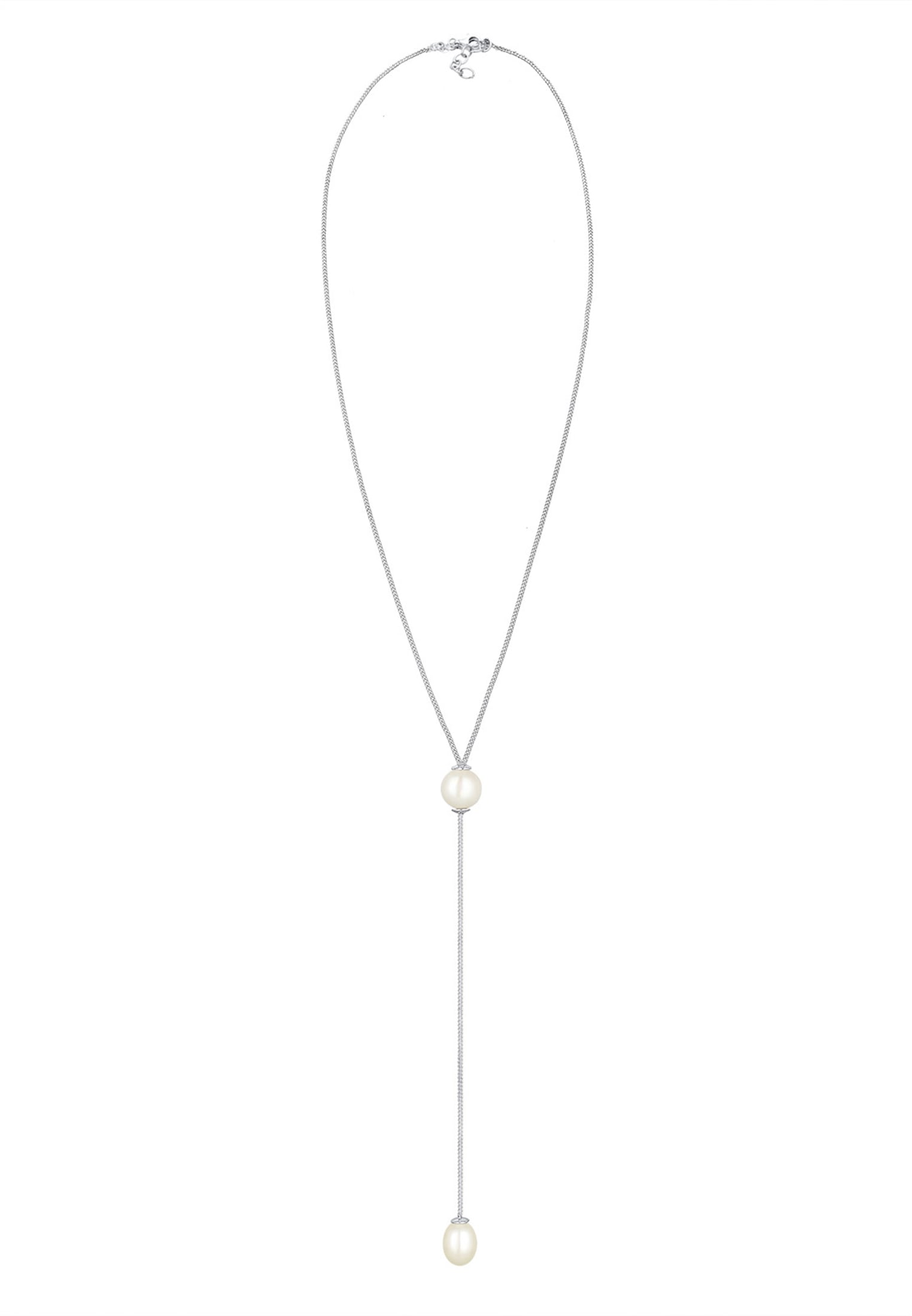 Elli Y-Kette »Halskette Y-Kette Süßwasserzuchtperle Weiß 925 Sterling Silber«