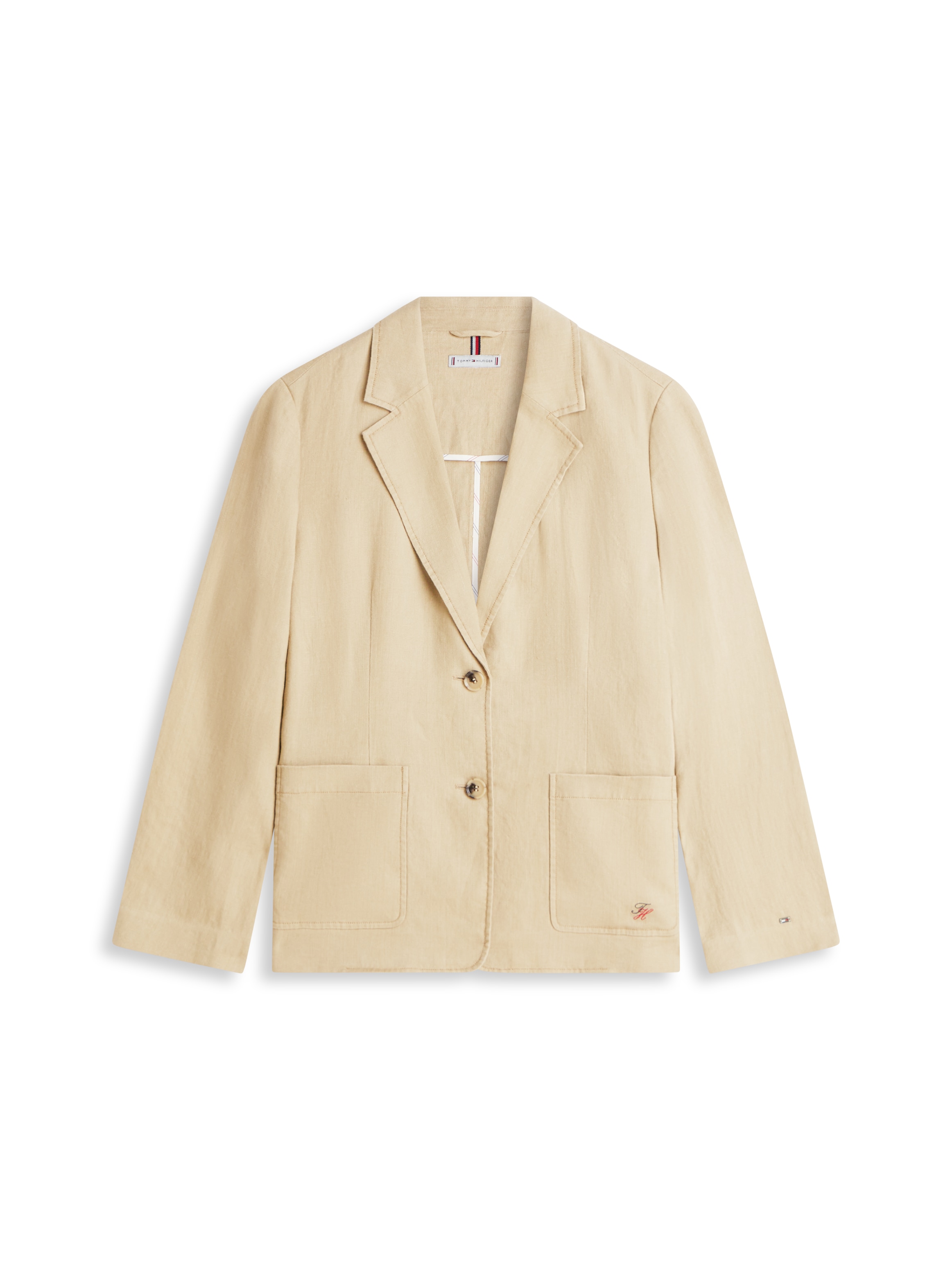 Tommy Hilfiger Kurzblazer »NEW ESS LINEN REG SB BLAZER« mit aufgesetzten Taschen