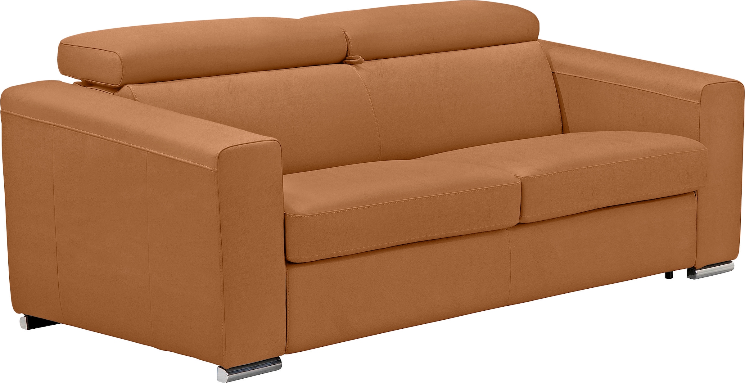 Egoitaliano Schlafsofa »Cabiria, Design und super Sitz- und Liegekomfort« Sofa inkl. Schlaffunktion, Kopfteile verstellbar, mit Metallfüßen