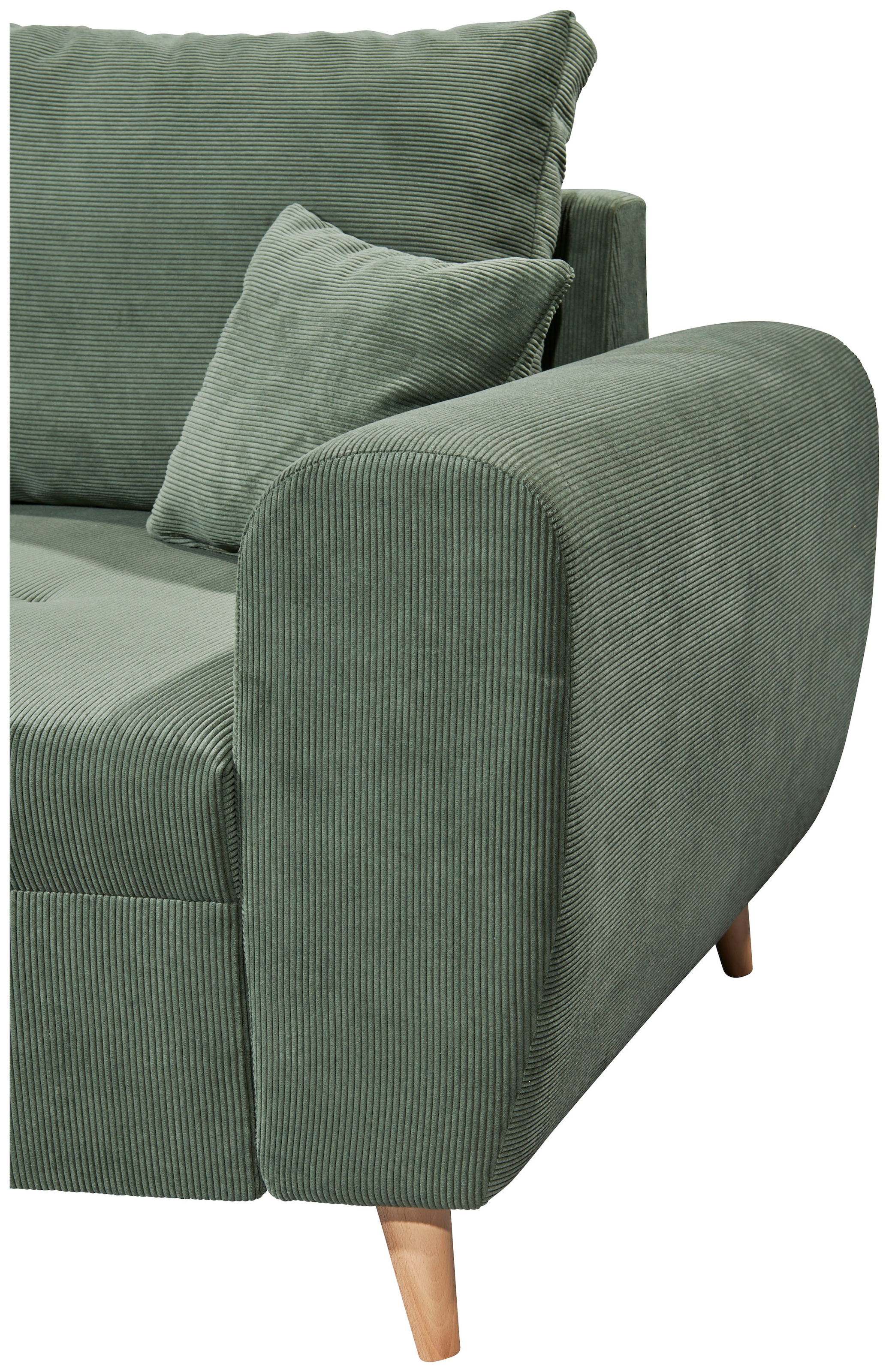 ED EXCITING DESIGN Ecksofa »Calanda L-Form«, mit Hocker & 3 Zierkissen