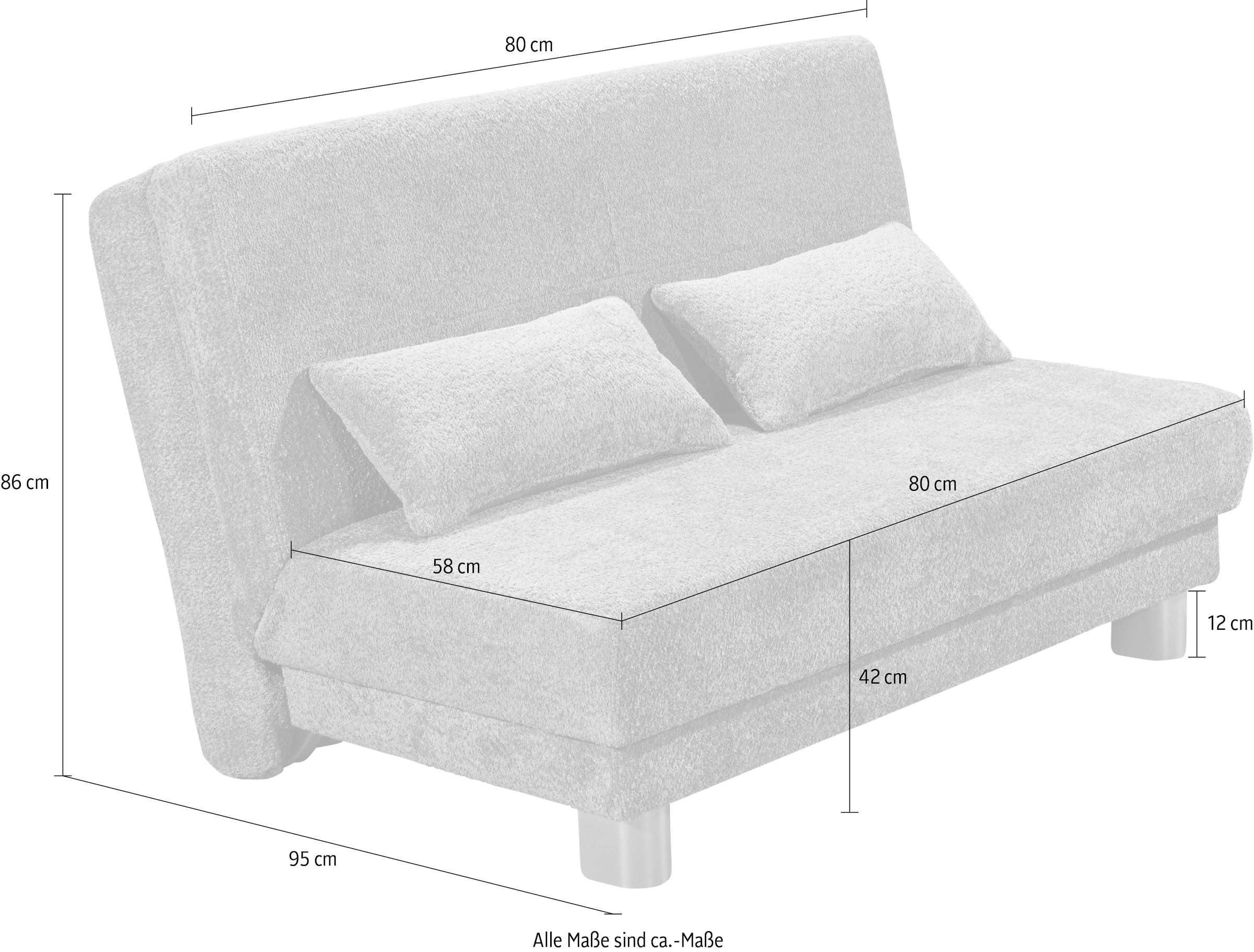 INOSIGN Schlafsofa »Gina«, mit einem Handgriff vom Sofa zum Bett