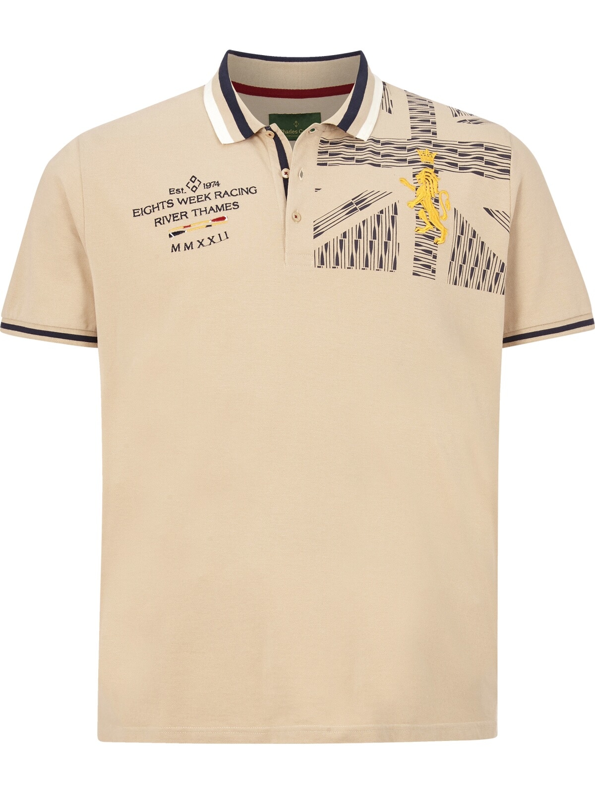 Charles Colby Poloshirt »Poloshirt EARL BAIRRE«, (1 tlg.), mit Colour-Blocking Kragen