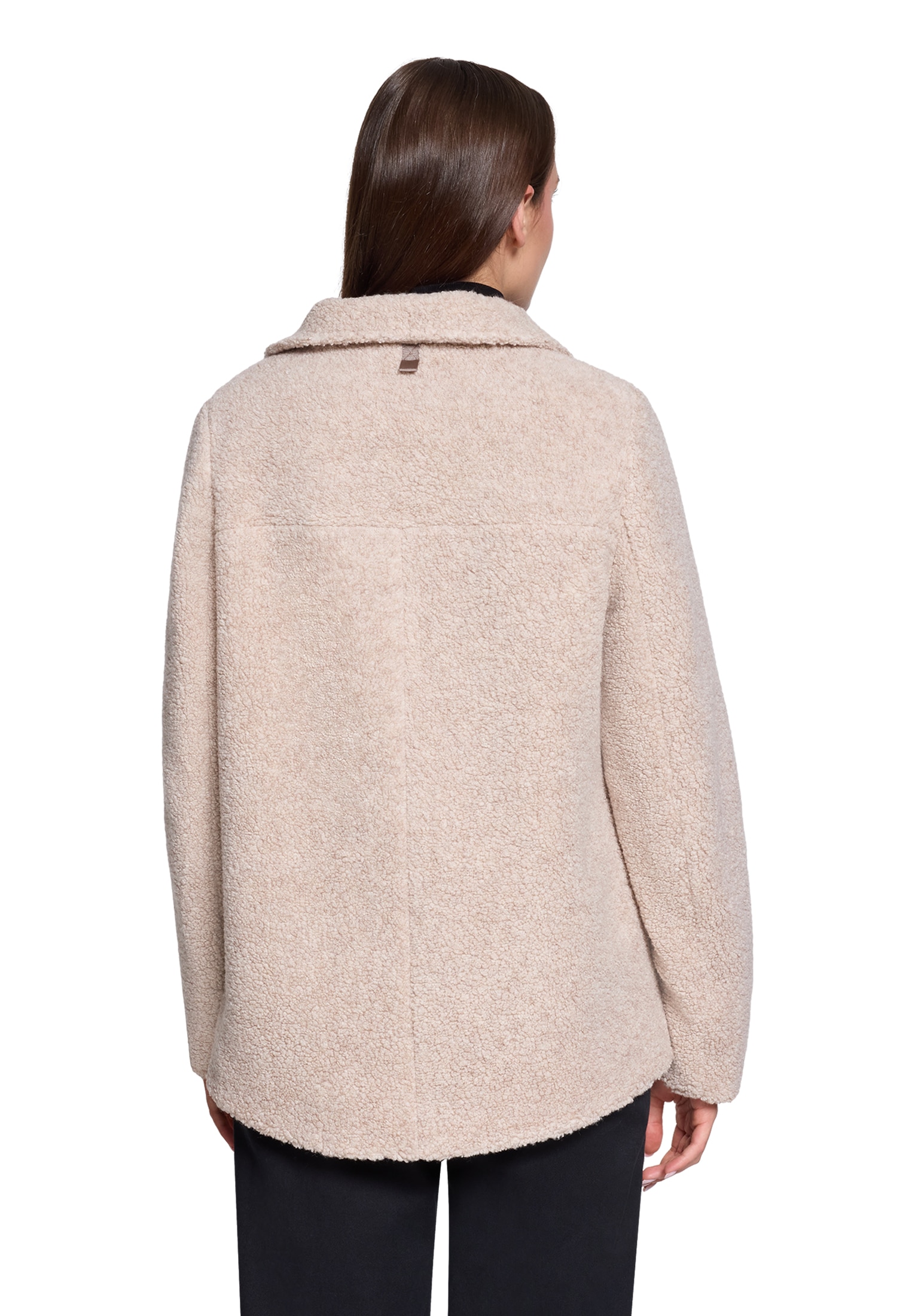 Gil Bret Wolljacke ohne Kapuze Teddyjacke mit Knopfleiste und Stehkragen - mit Wolle