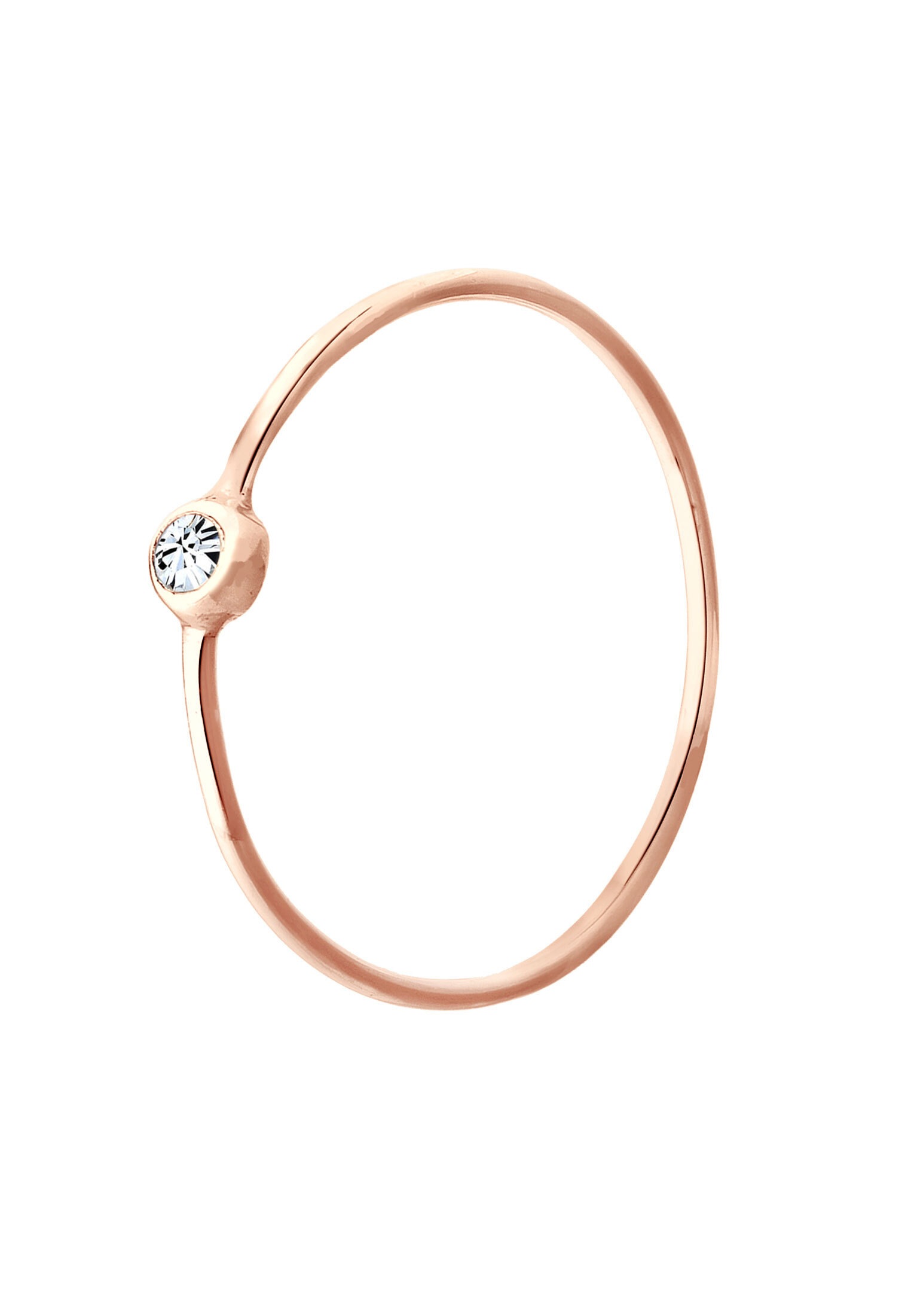 Elli Silberring »Ring Solitär Stapelring 925 Silber, mit Kristallen von Swarovski®«