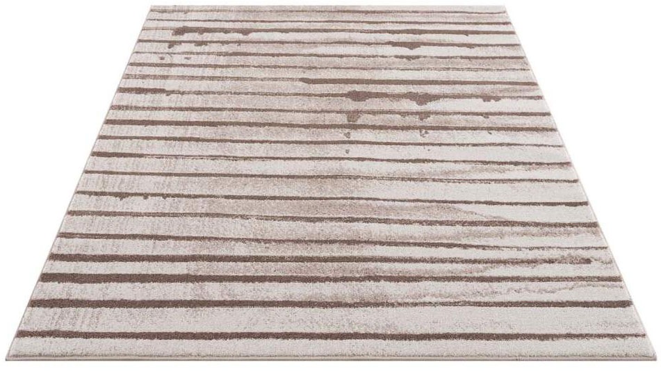 Carpet City Teppich »Moda«, rechteckig, 11 mm Höhe, Kurzflor, Streifen-Muster, Weicher Flor