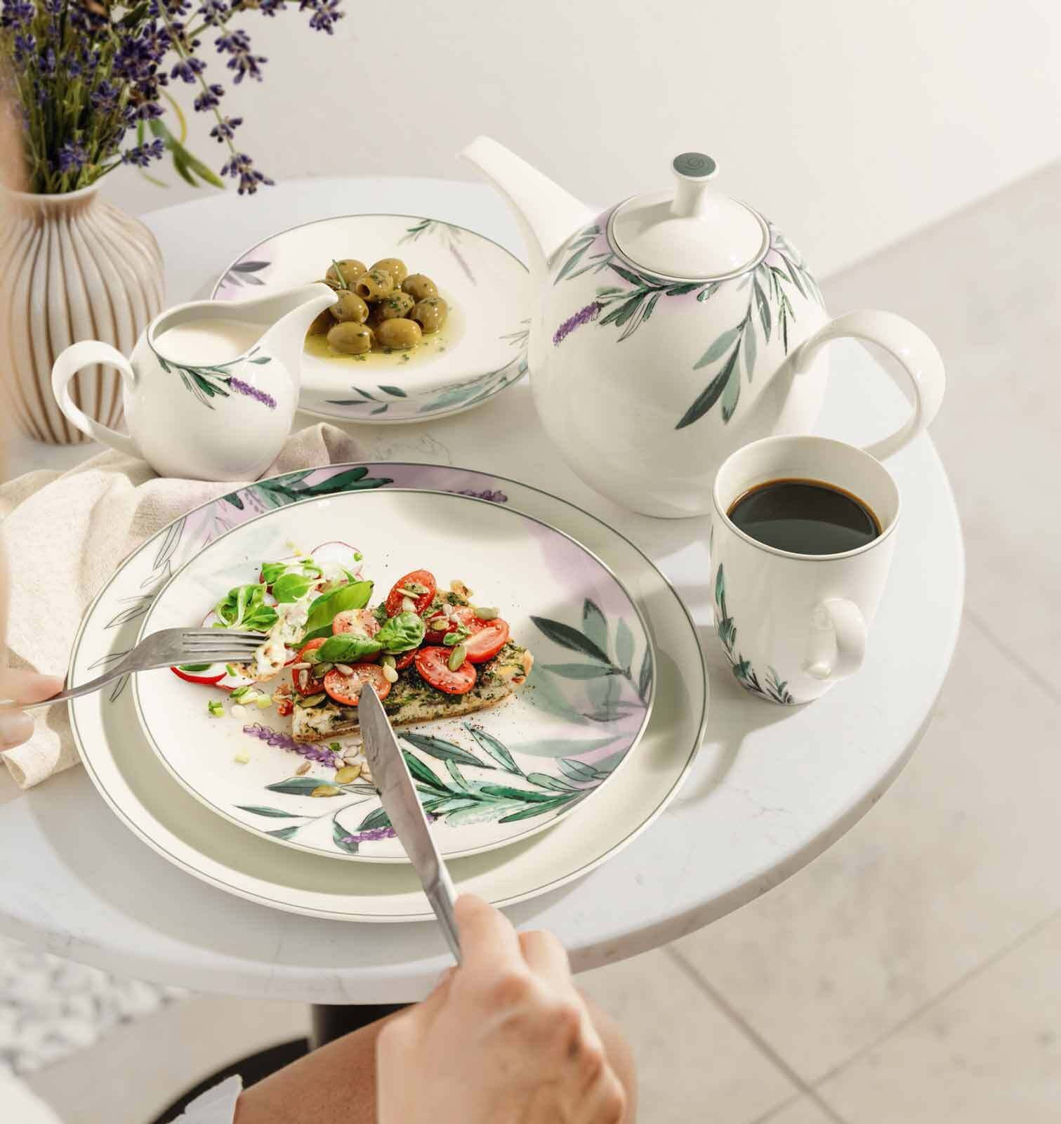 Seltmann Weiden Geschirr-Set »Frühstücks-Set Savona Provence 6er Set bunt-beige« Spülmaschinenfest, Mikrowellensicher, Ofenfest