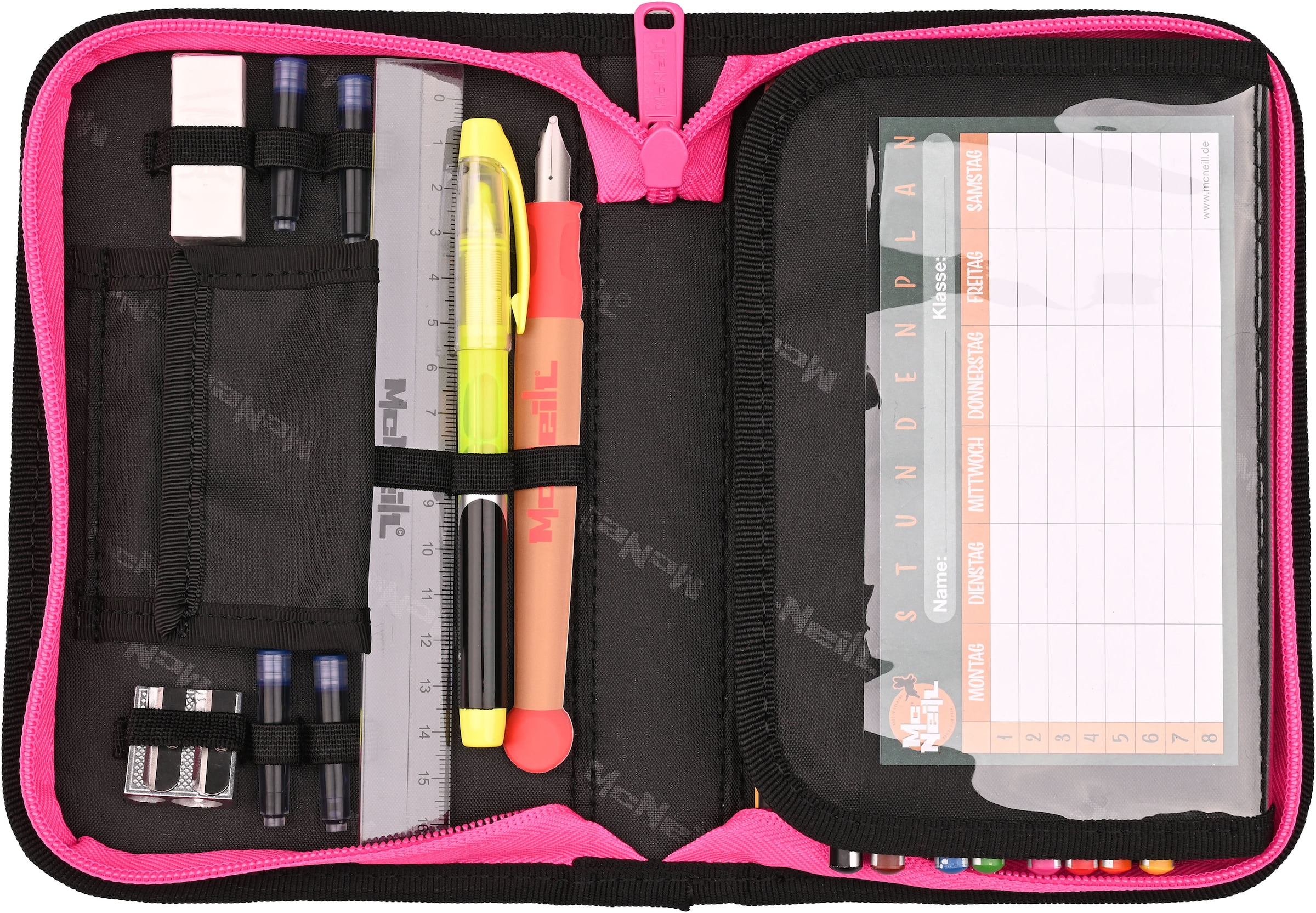 McNeill Schulranzen »Primo, inkl. Etui, Turnbeutel,« Reflektierende Streifen auf den Schultergurten;Retroreflektierende Flächen