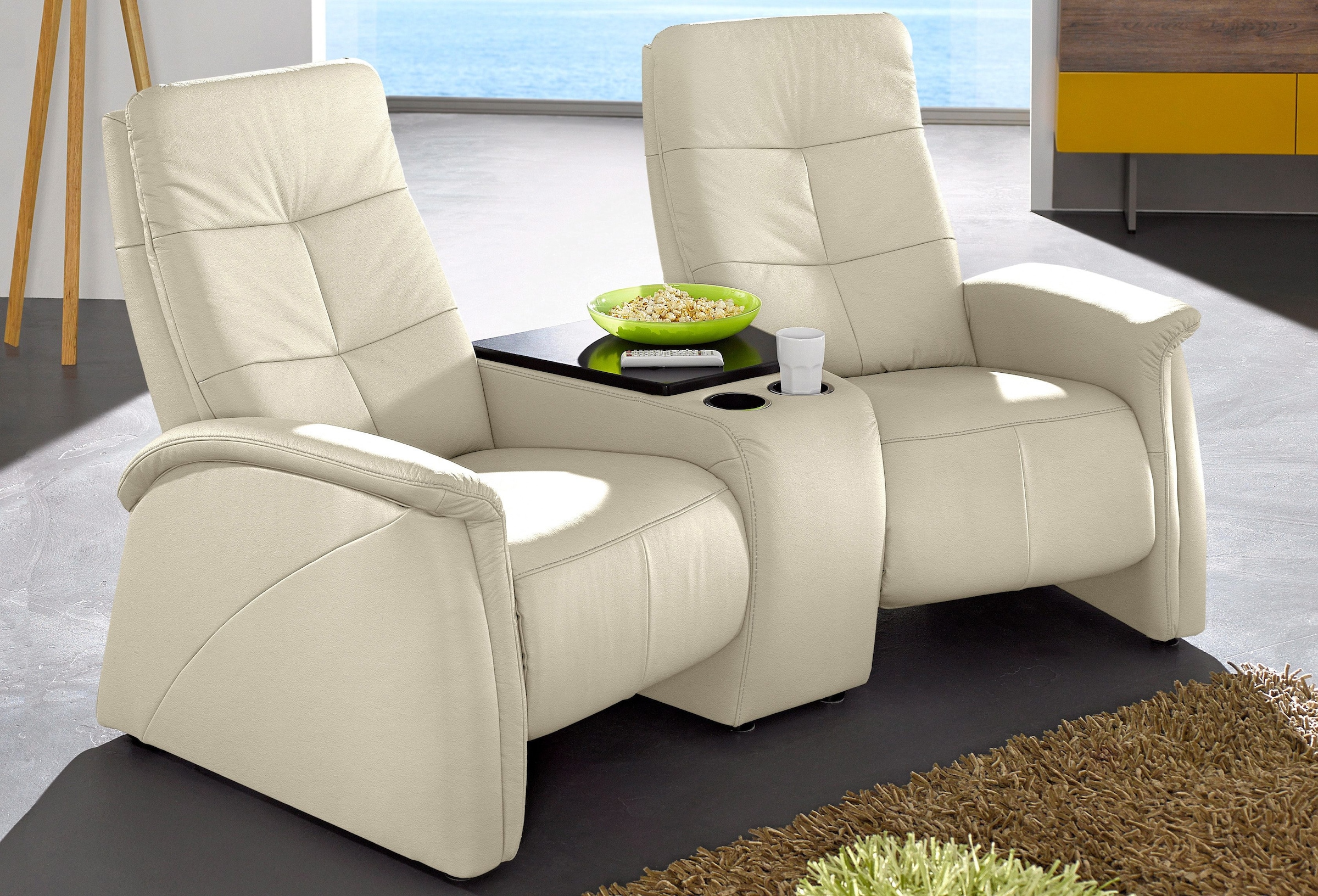exxpo - sofa fashion 2-Sitzer »Tivoli, Kinosofa, bequem,«, mit Relaxfunktion, integrierter Tischablage und Stauraumfach