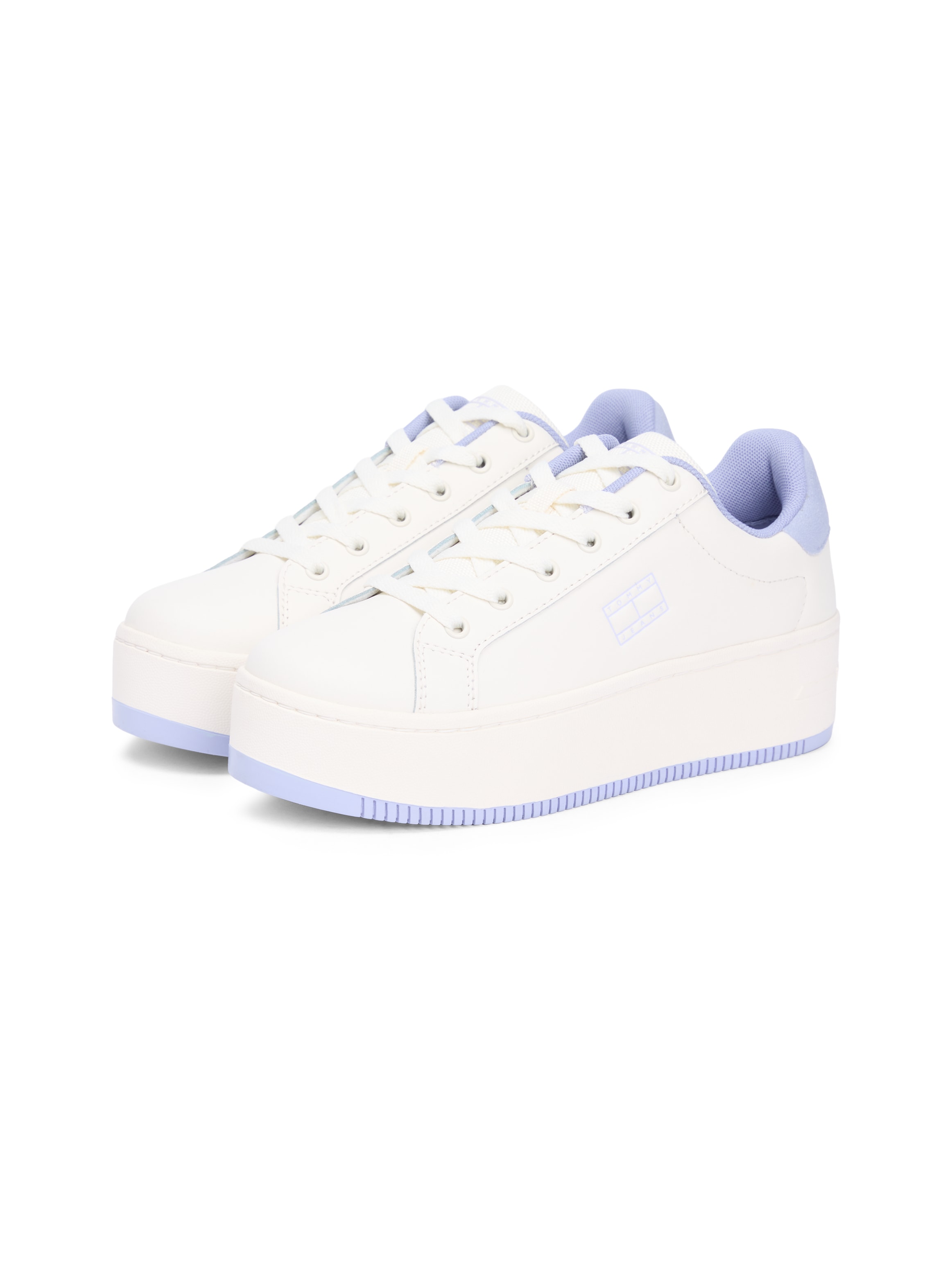 Tommy Jeans Plateausneaker »TJW FLATFORM ESS MU«  , Freizeitschuh, Halbschuh, Schnürschuh mit Kontrastbesatz