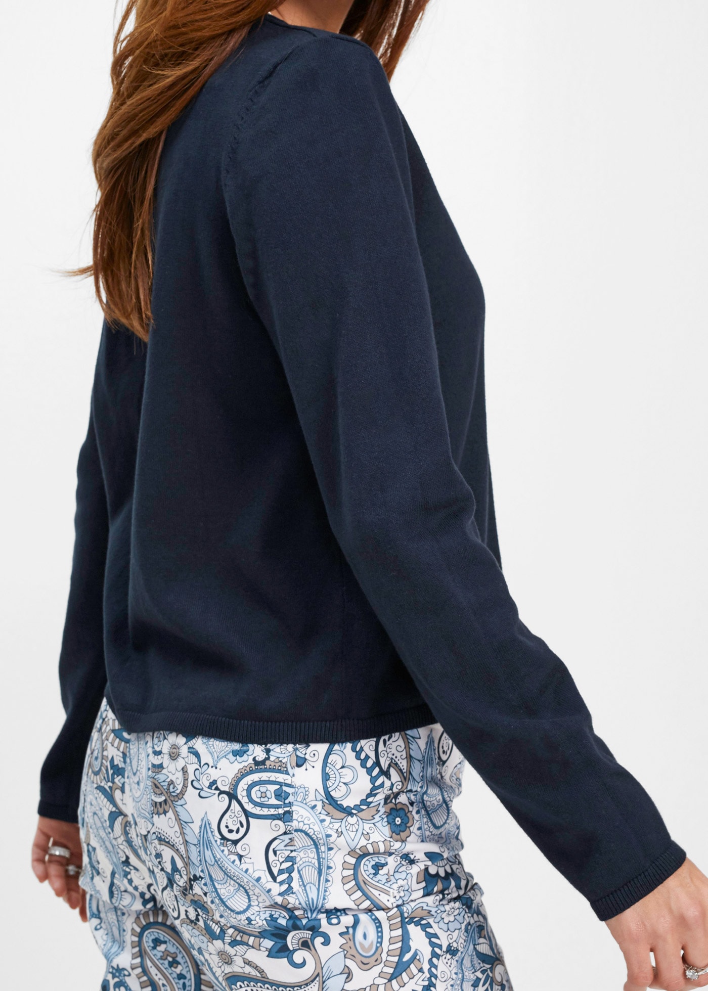 bonprix Strickjacke 1 bequeme Passform, klassischer Stil, aus Baumwolle und Polyamid