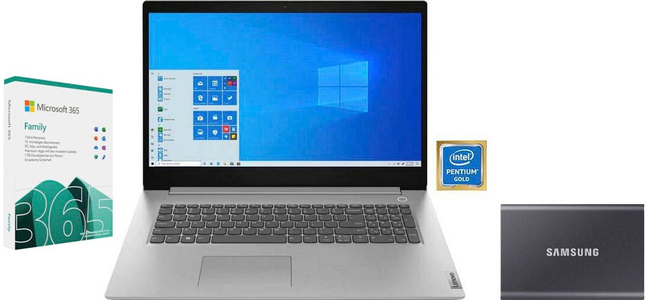 Lenovo Notebook »IdeaPad 15ITL05«, 3 1 SSD 365 Inkl. Intel, cm, 512 Speicher Graphics, Gold, / Jahre T7 Portable XXL & 39,62 TB UHD 3 Office 15,6 GB UNIVERSAL Pentium ➥ Samsung Zoll, Garantie | SSD, Family