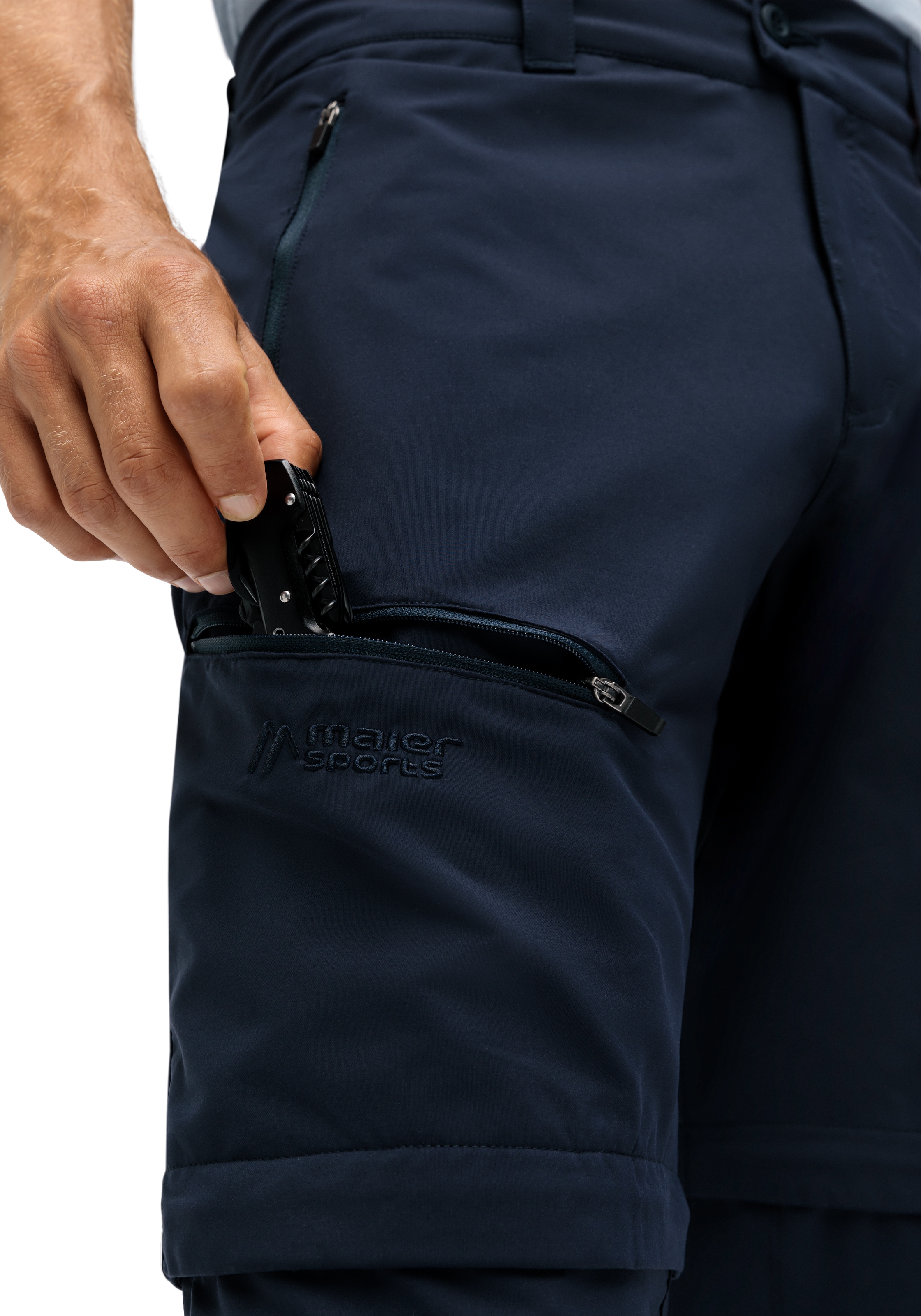 Maier Sports Outdoorhose »Tajo Zip Loop«, Herren Wanderhose, Zip-Off Funktionshose, 4 Taschen, Regular Fit