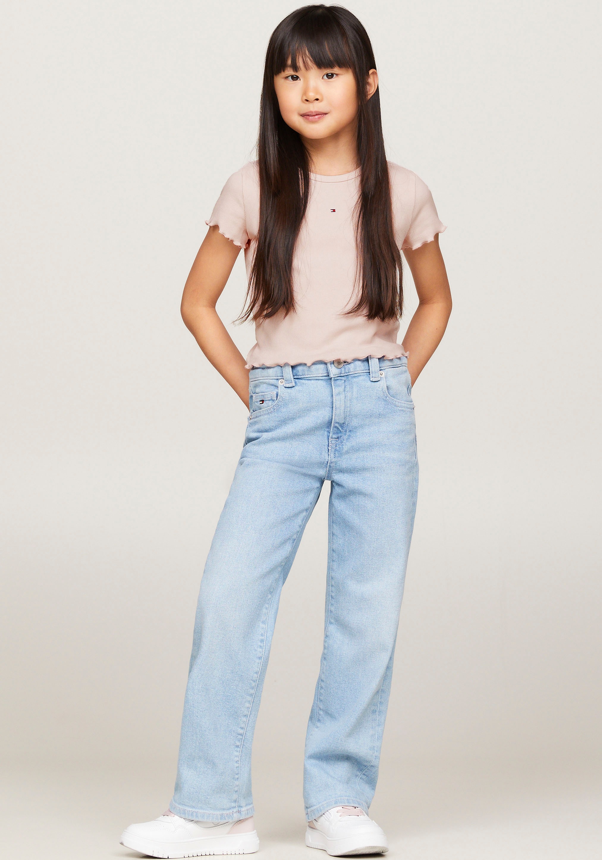 Tommy Hilfiger T-Shirt »ESSENTIAL RIB TOP S/S«, Kinder bis 16 Jahre
