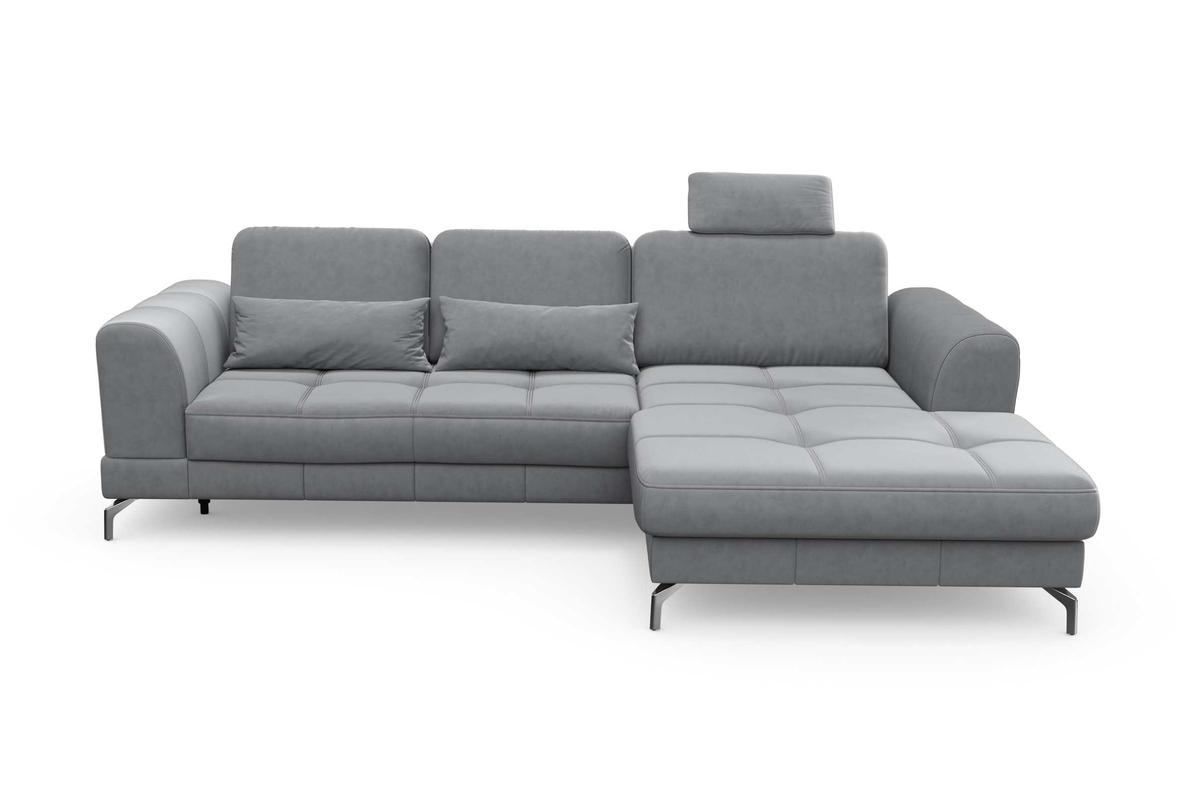 sit&more Ecksofa »Bendigo L-Form«, inklusive Sitztiefenverstellung, Bodenfreiheit 12 cm, in 2 Fußfarben