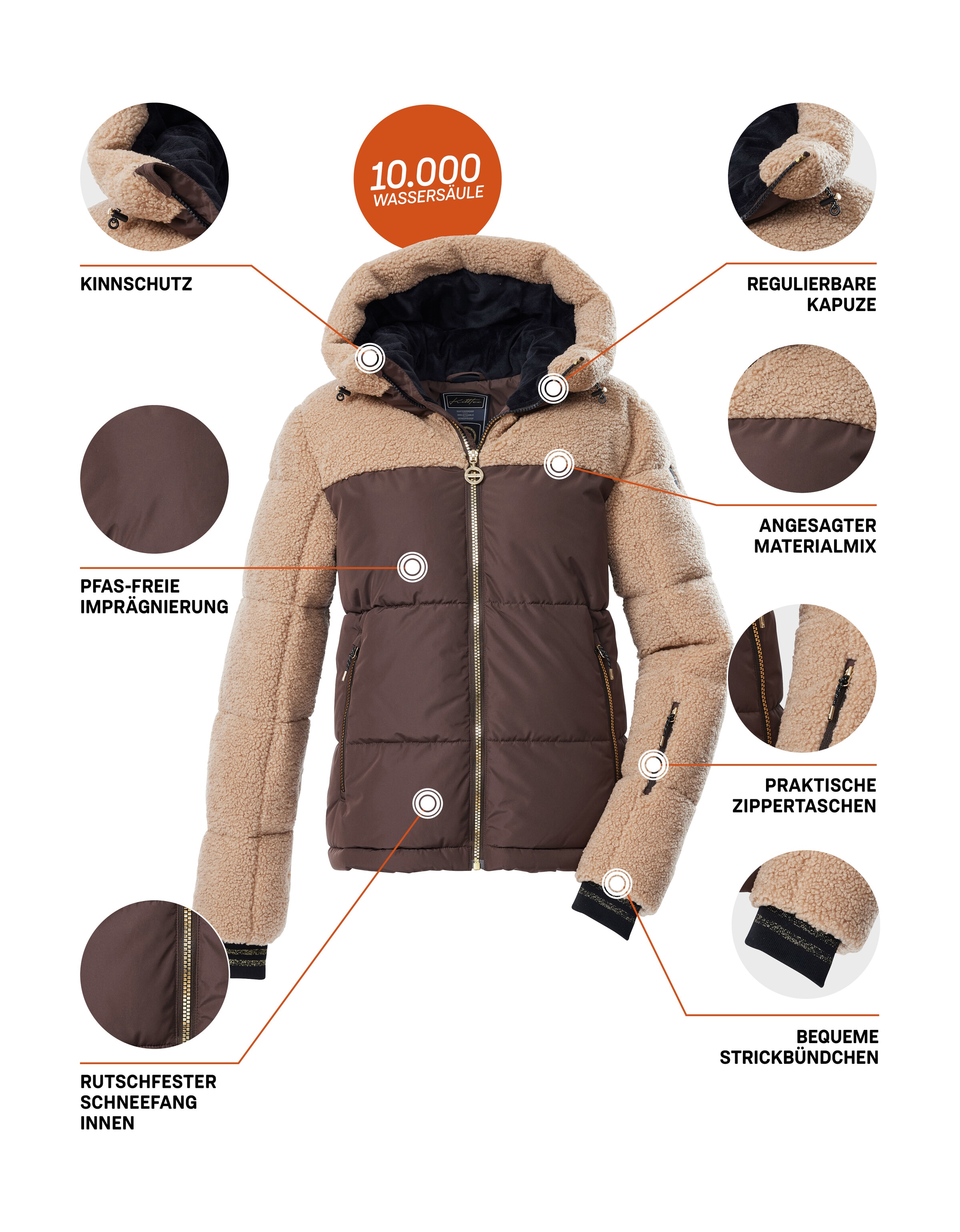 Killtec Skijacke »KSW 111 WMN SKI QLTD JCKT« Winddicht, wasserabweisend, atmungsaktiv, stilvoll, PFAS-frei