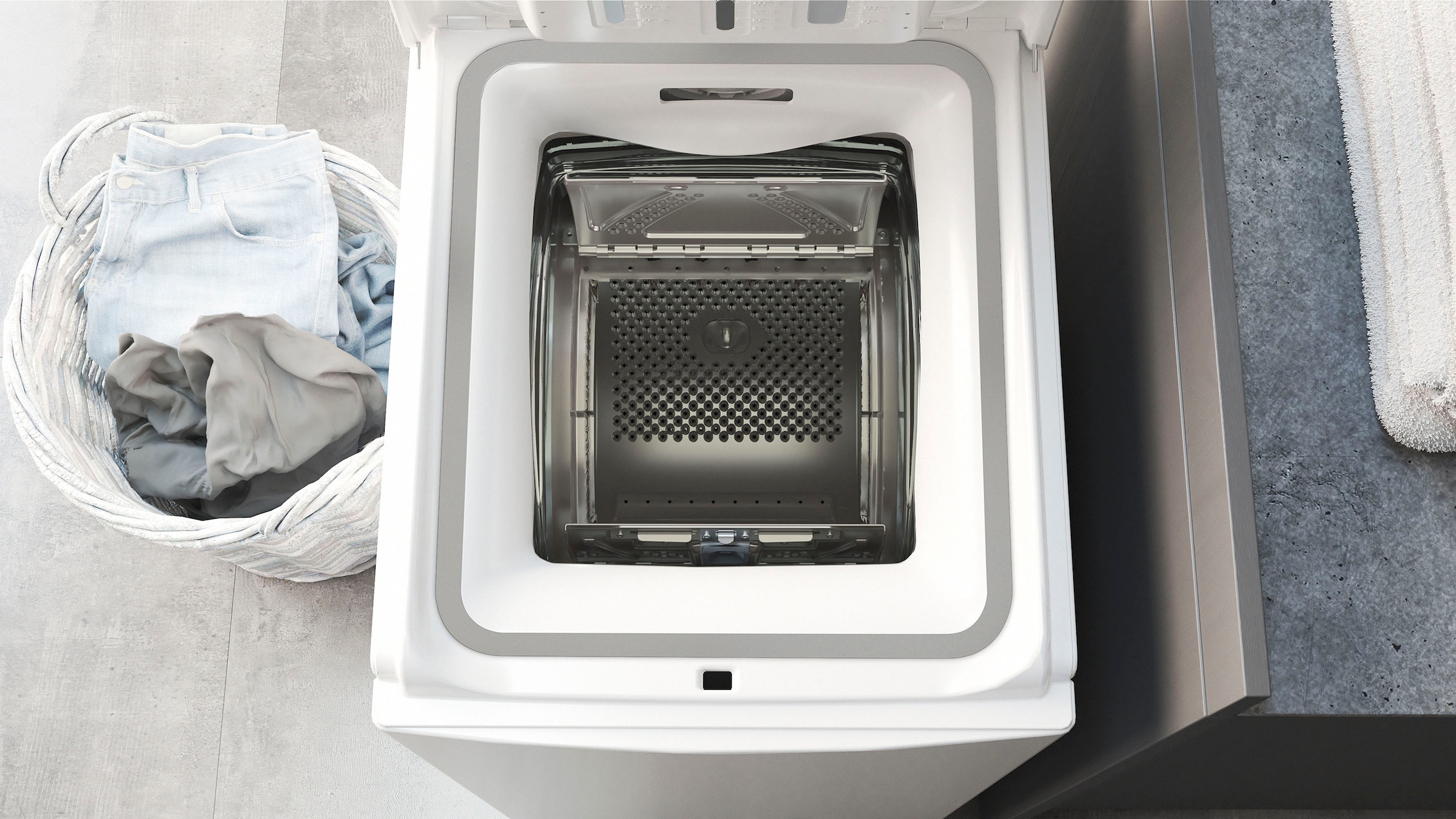 BAUKNECHT Waschmaschine Toplader »WAT Smart Eco 12C«, 6 kg, 1200 U/min, Kurz 30 min., Intensivspülen, Wolleprogramm, Startzeitvorwahl