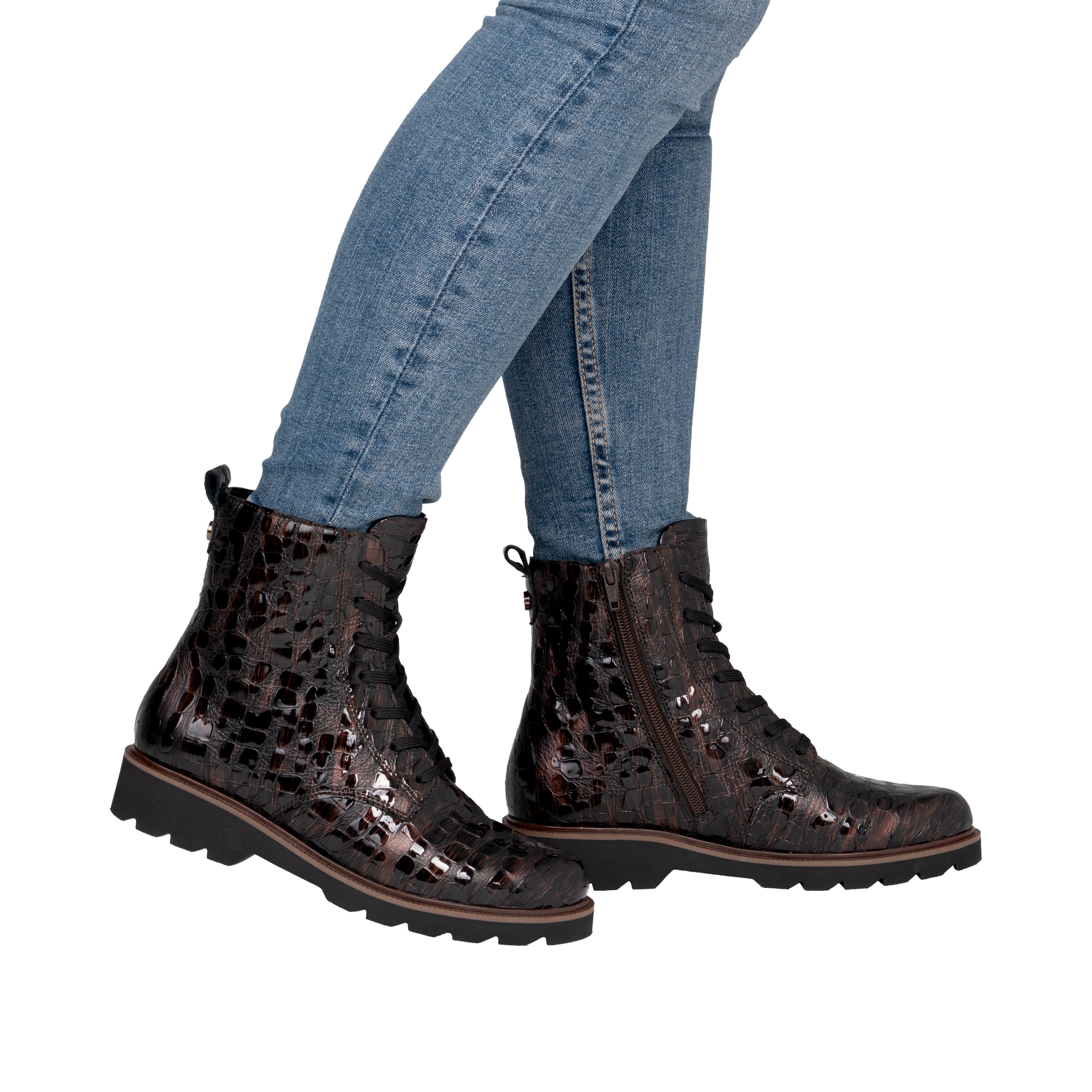 Remonte Schnürstiefelette  Schnürboots in modischer Optik, Profilsohle