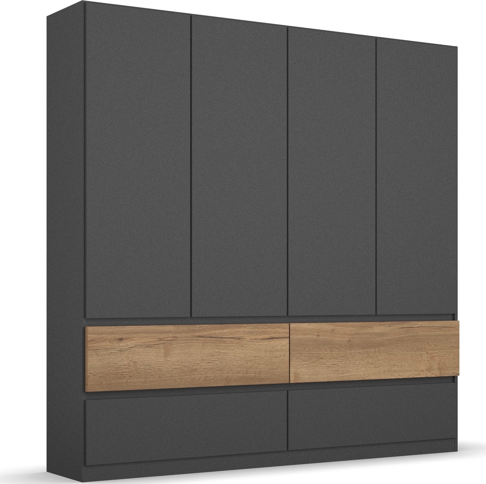 rauch Drehtürenschrank »Winnipeg« grifflose Front, Schubkästen m. Griffmulde, auch mit Beleuchtung