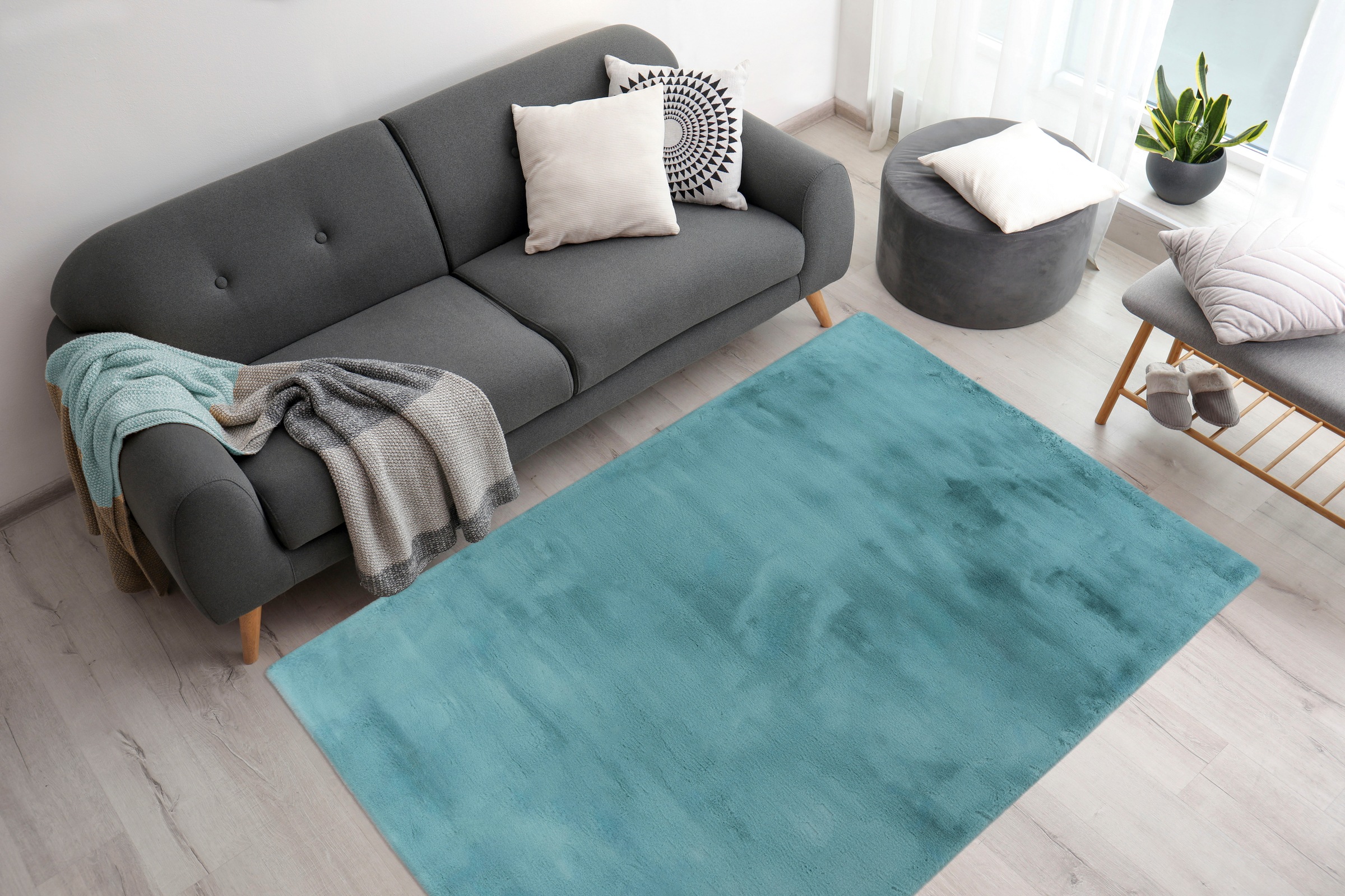 Arte Espina Fellteppich »Rabbit 100«, rechteckig, 45 mm Höhe, Kunstfell, Kaninchenfell-Haptik, supersoft, Hochflorteppich
