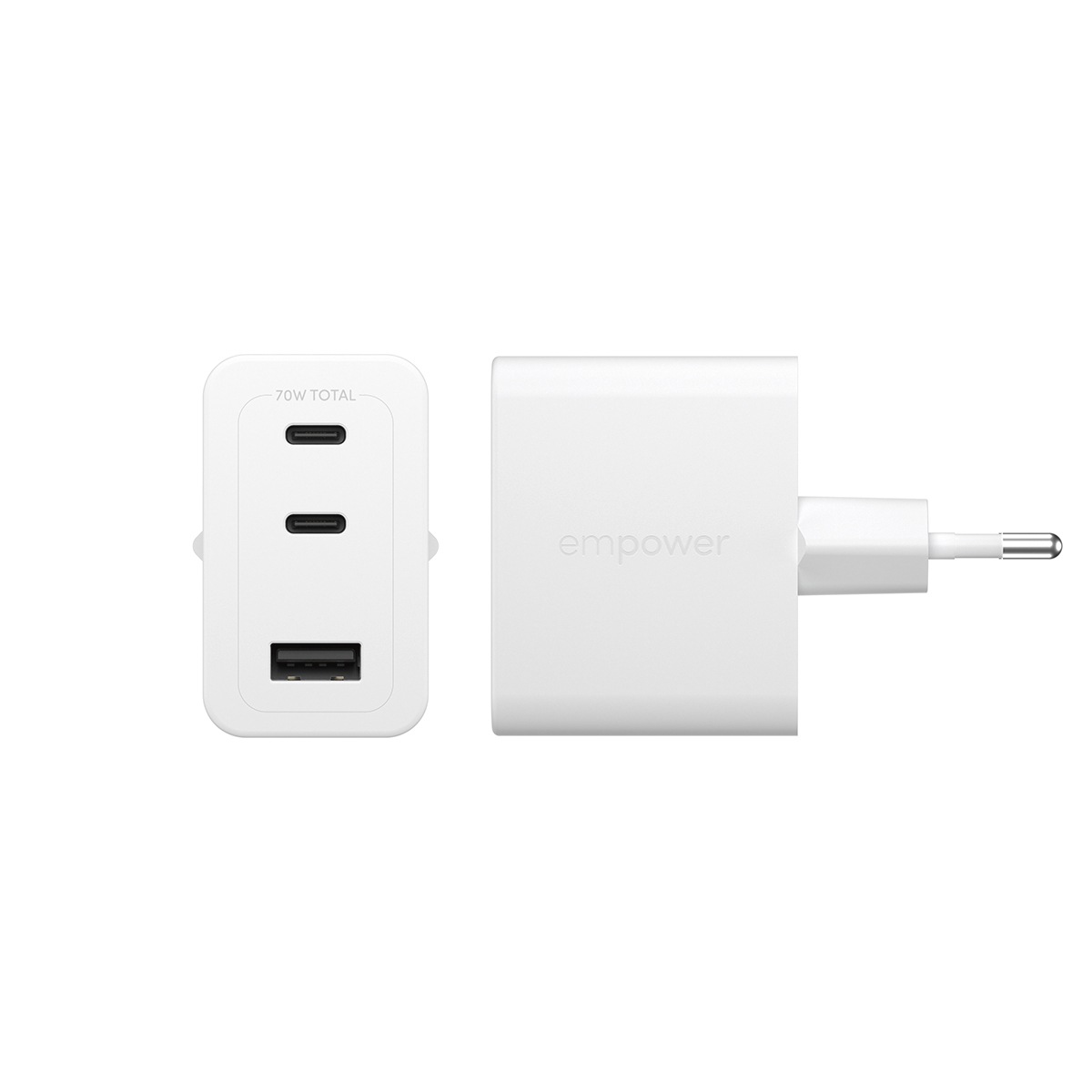 empower USB-Ladegerät »Turbo 70 W Charger 2x USB-C 1x USB-A EU-Plug«