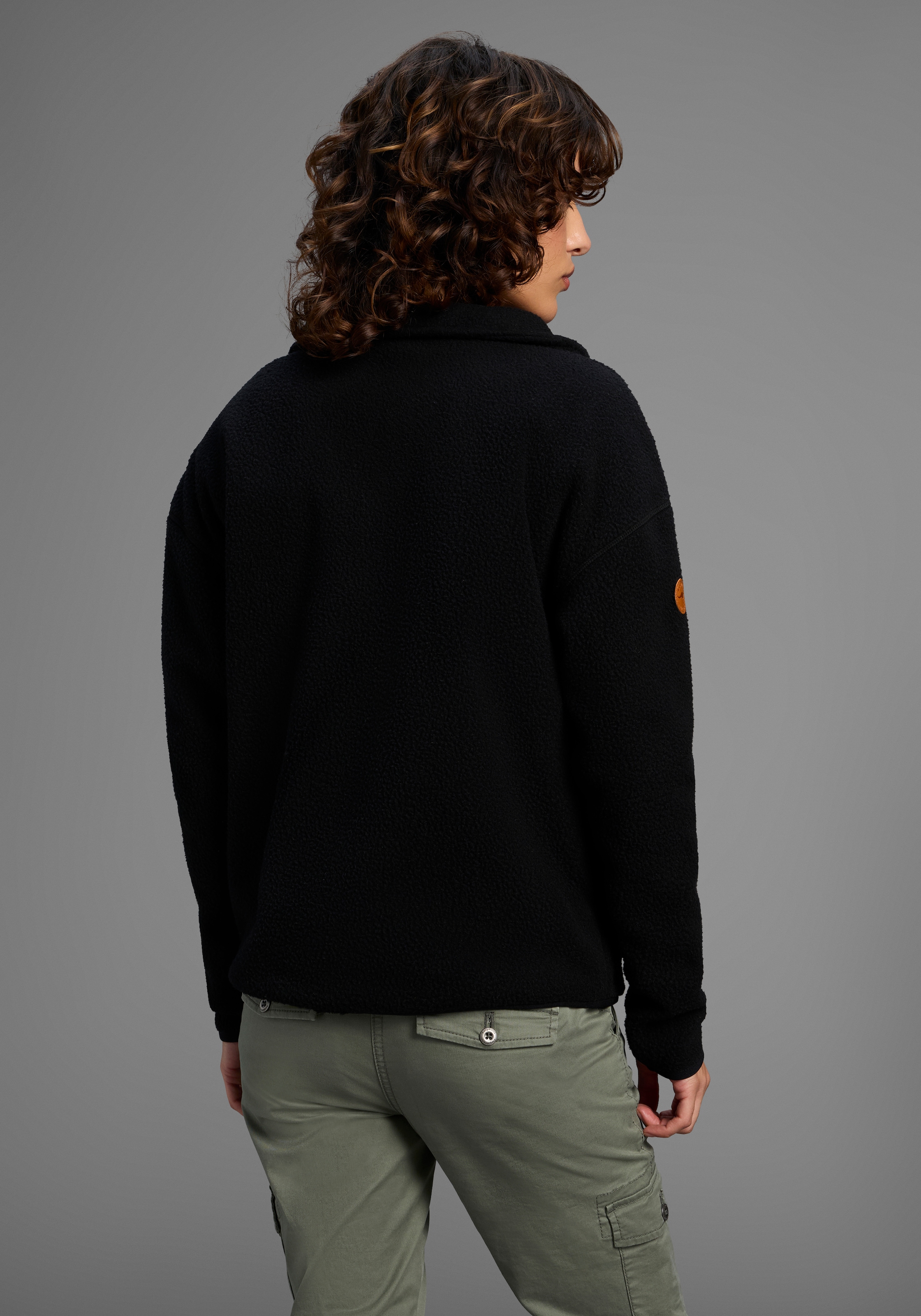 KangaROOS Fleecepullover , aus kuscheligem Sherpa Fleece, Half-zip
