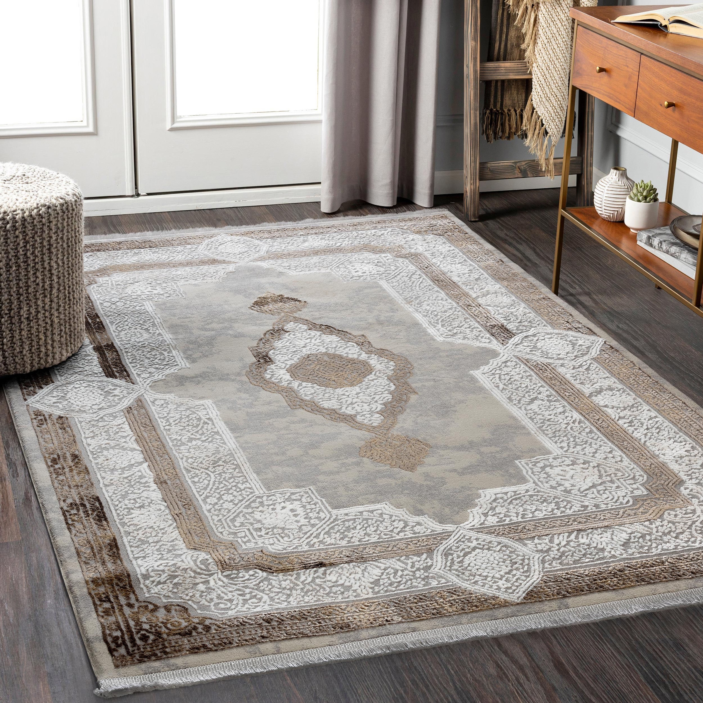 Sehrazat Teppich »Glory 270«, rechteckig, 10 mm Höhe, Hoch-Tief-Struktur, Kurzflorteppich, Wohnzimmer