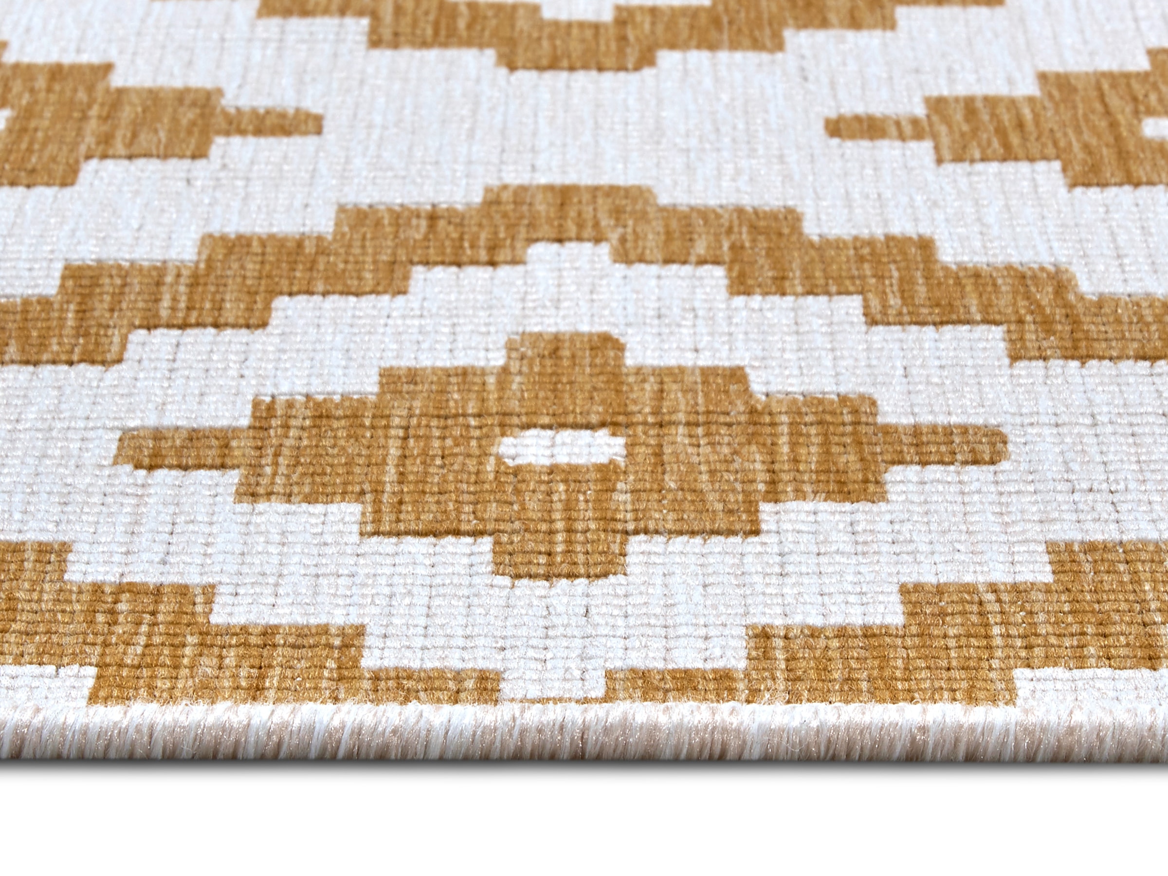 NORTHRUGS Teppich »Malta Wendeteppich«, rechteckig, 5 mm Höhe, In-& Outdoor, Wetterfest, Balkon, Terrasse, Raute, Läufer, Wohnzimmer