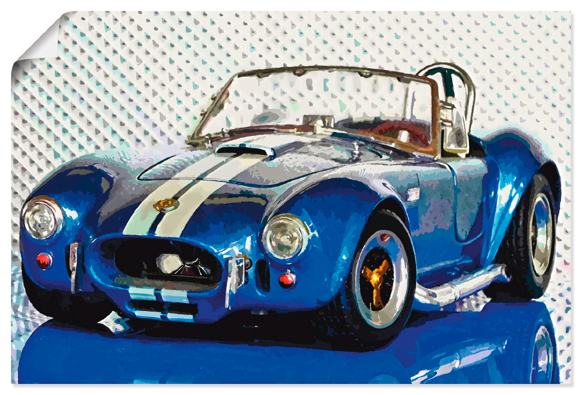 Wandbild »Shelby Cobra blau«, Auto, (1 St.), als Leinwandbild, Poster in verschied....