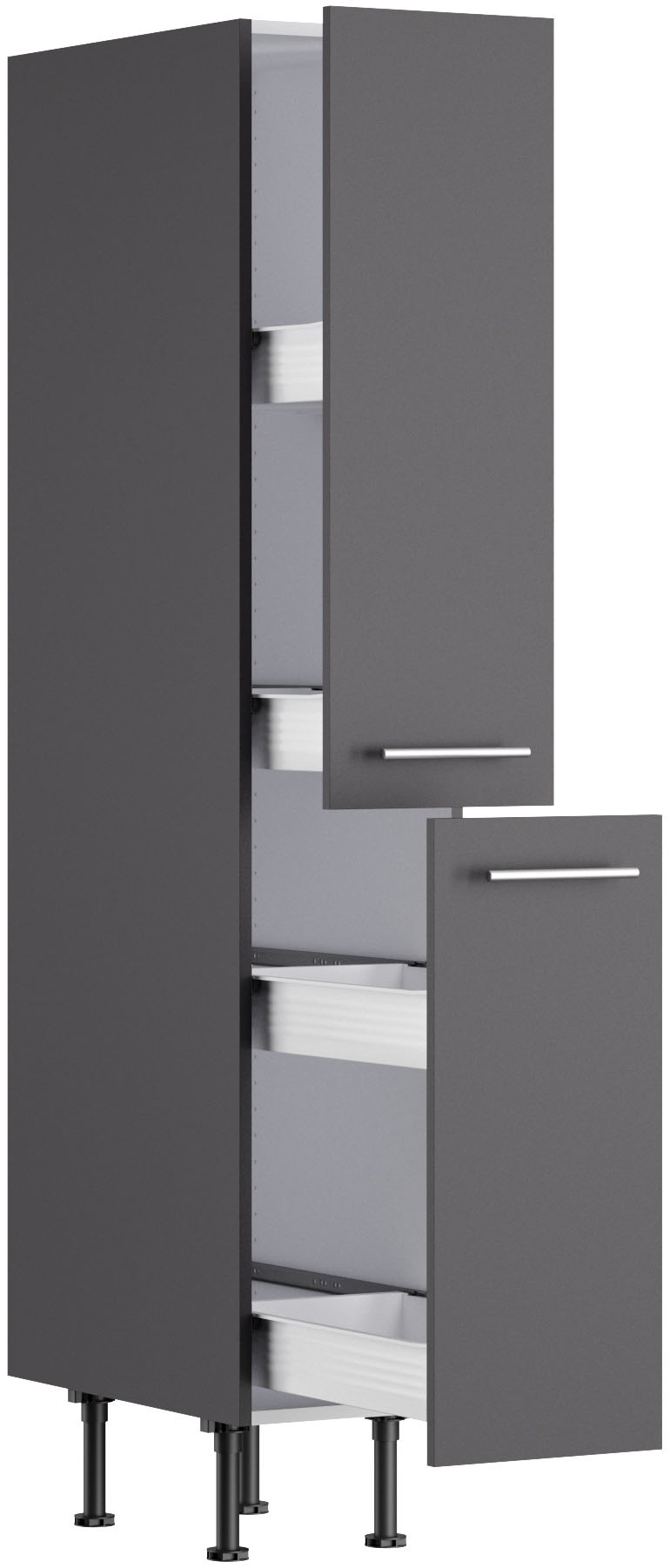 KOCHSTATION Apothekerschrank »KS-Bern2«, Breite 30 cm, Höhe 176,6 cm, 2 Auszüge (Höhe 89,2 /70 cm)